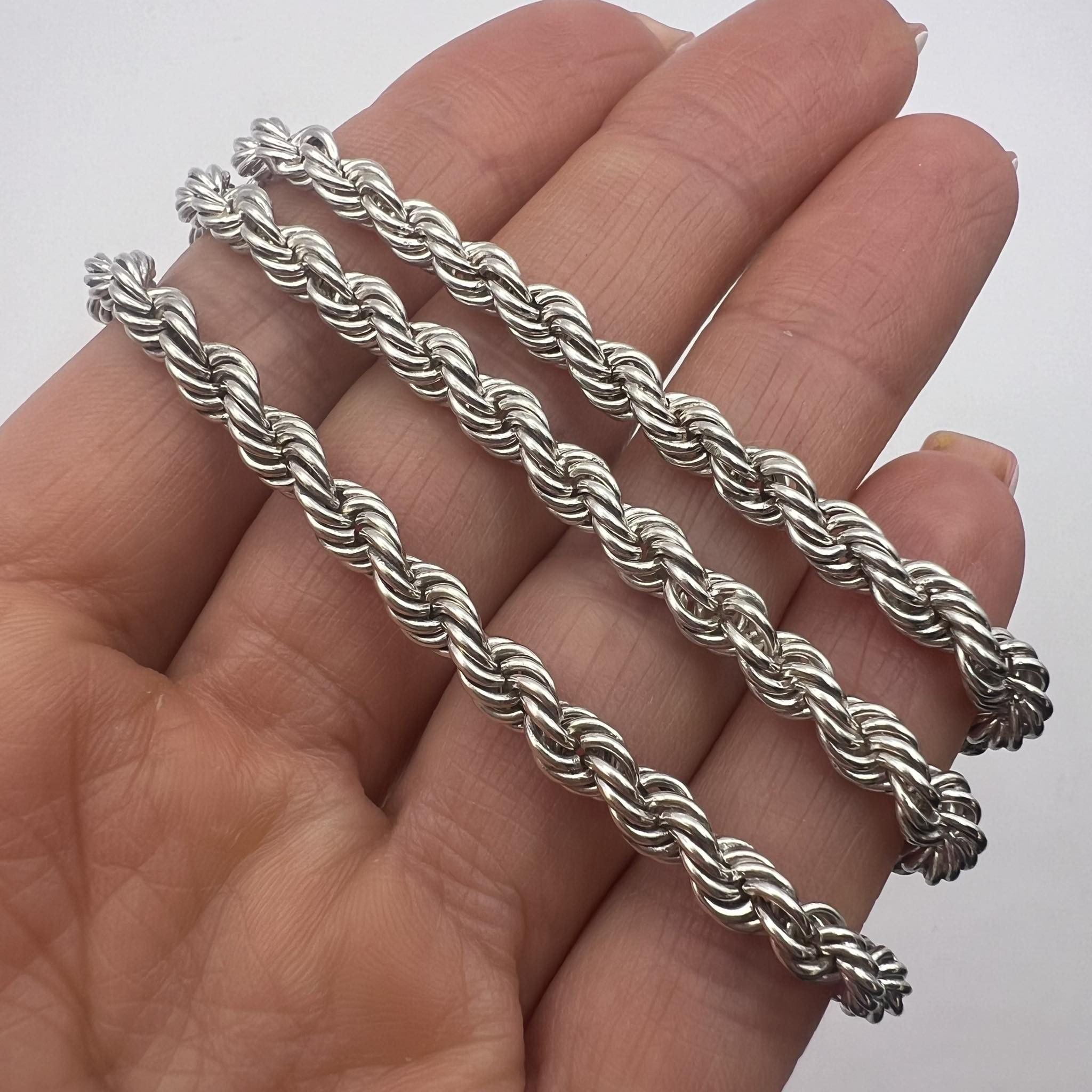 Sterling Silver × Vintage Vintage Sterling Silver 875 Jewelry Chain Marked 33g Size ONE SIZE - 8 Thumbnail