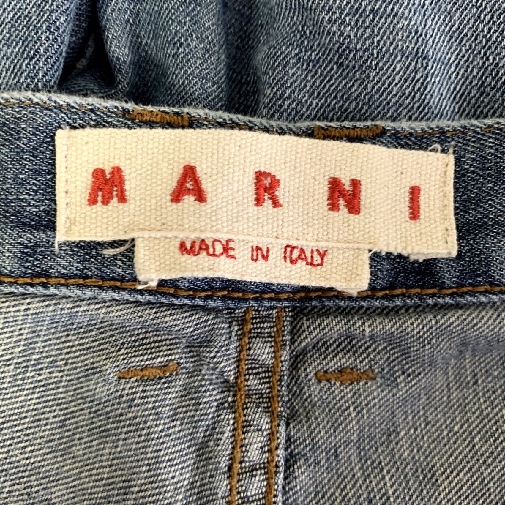 Marni MARNI Pants M Blue Brown Cotton Linen Capri Womens Size 32" / US 10 / IT 46 - 5 Thumbnail