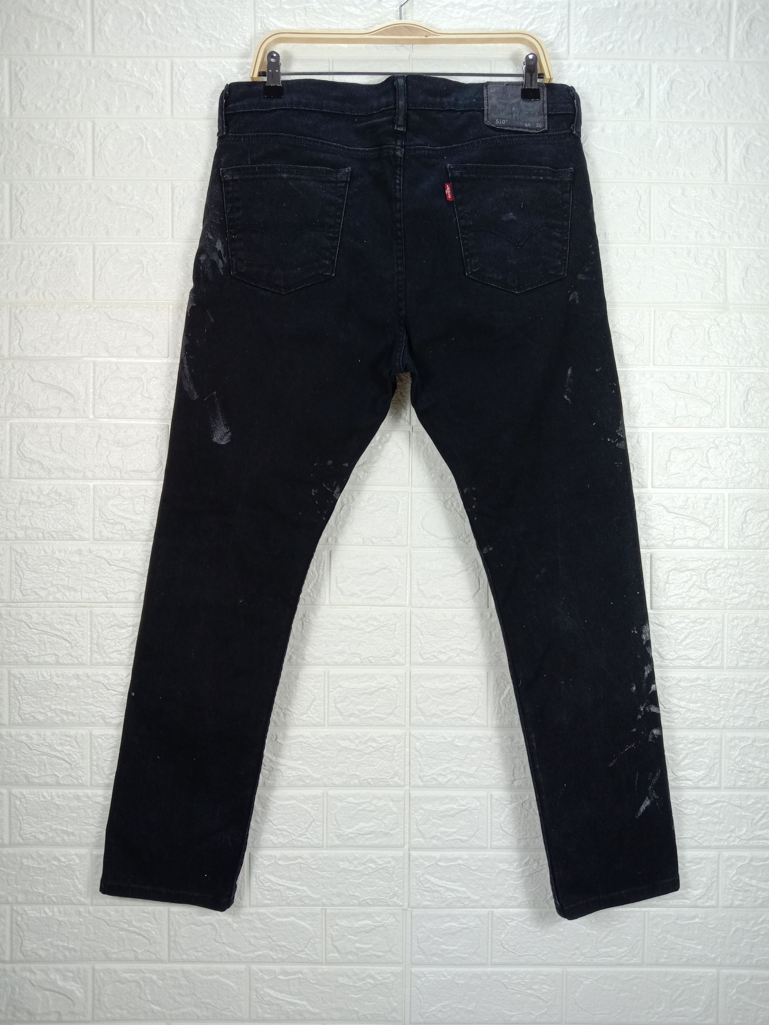 Levi's Vintage Levi's 510 Jeans Super Black Paint Splatter Denim Size US 34 / EU 50 - 5 Thumbnail