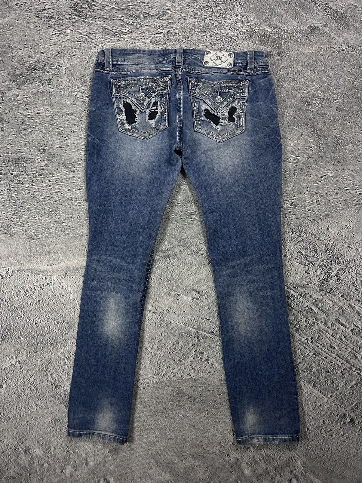 Other Miss Me flared bootcut white stitching denim vintage y2k Size US 34 / EU 50 - 1 Thumbnail