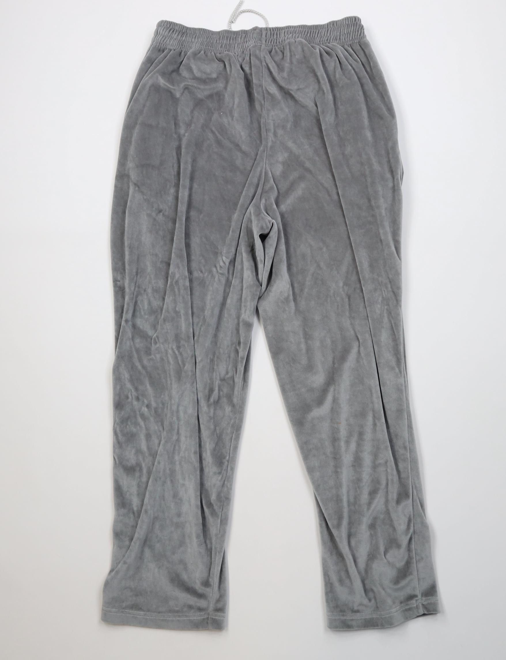 Vintage Vintage 90s Y2K Streetwear Velour Wide Leg Sweatpants Gray Size US 34 / EU 50 - 9 Thumbnail