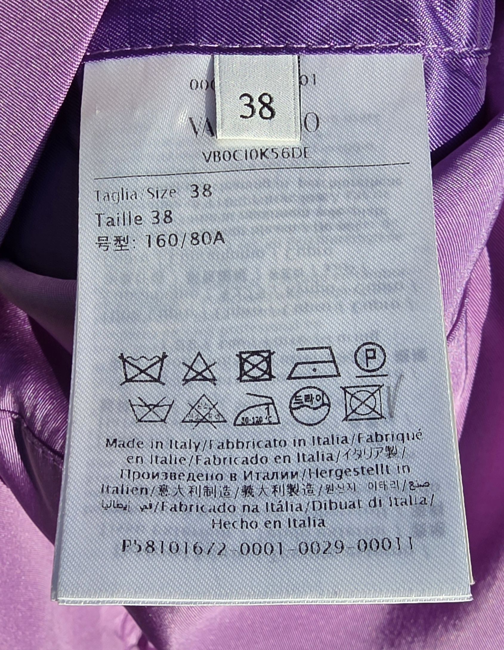 Valentino VALENTINO Oversized Purple Silk Faille Shacket IT 38/US 2 Size XS / US 0-2 / IT 36-38 - 6 Thumbnail