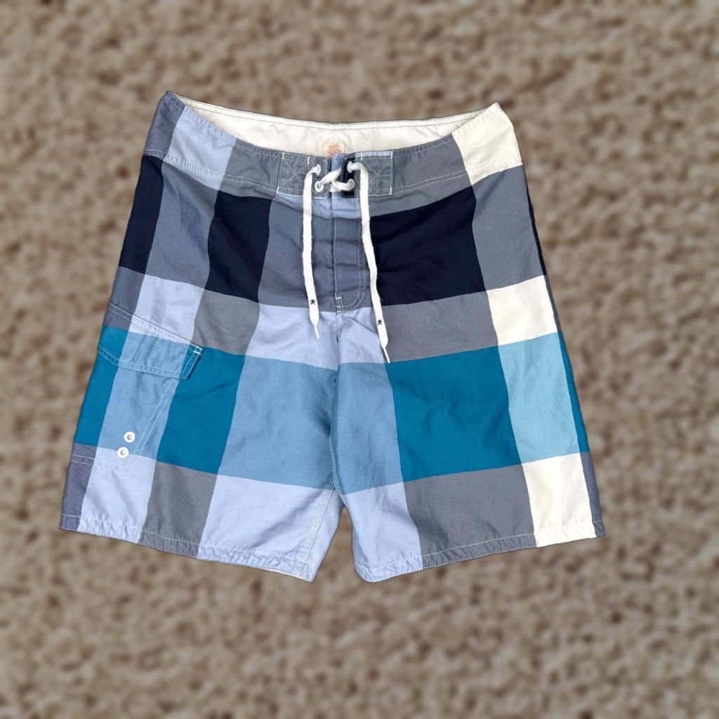 Mossimo Mossimo Board Shorts Mens 36 Blue Plaid Polyester Cargo Beach Pool Surf 36x10 For Men Size US 36 / EU 52 - 1 Thumbnail