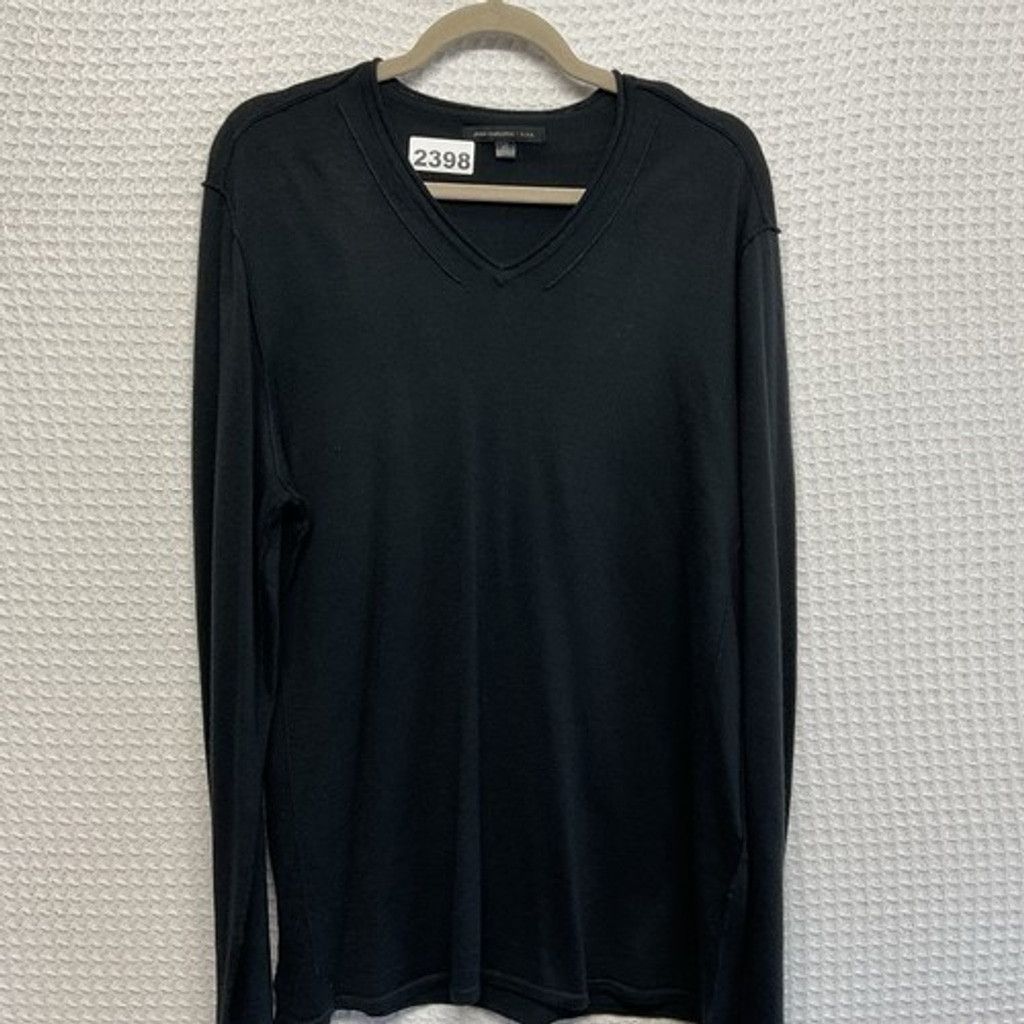 John Varvatos John Varvatos Black Wool Blend VNeck Sweater Pullover Men XL Size US XL / EU 56 / 4 - 7 Thumbnail