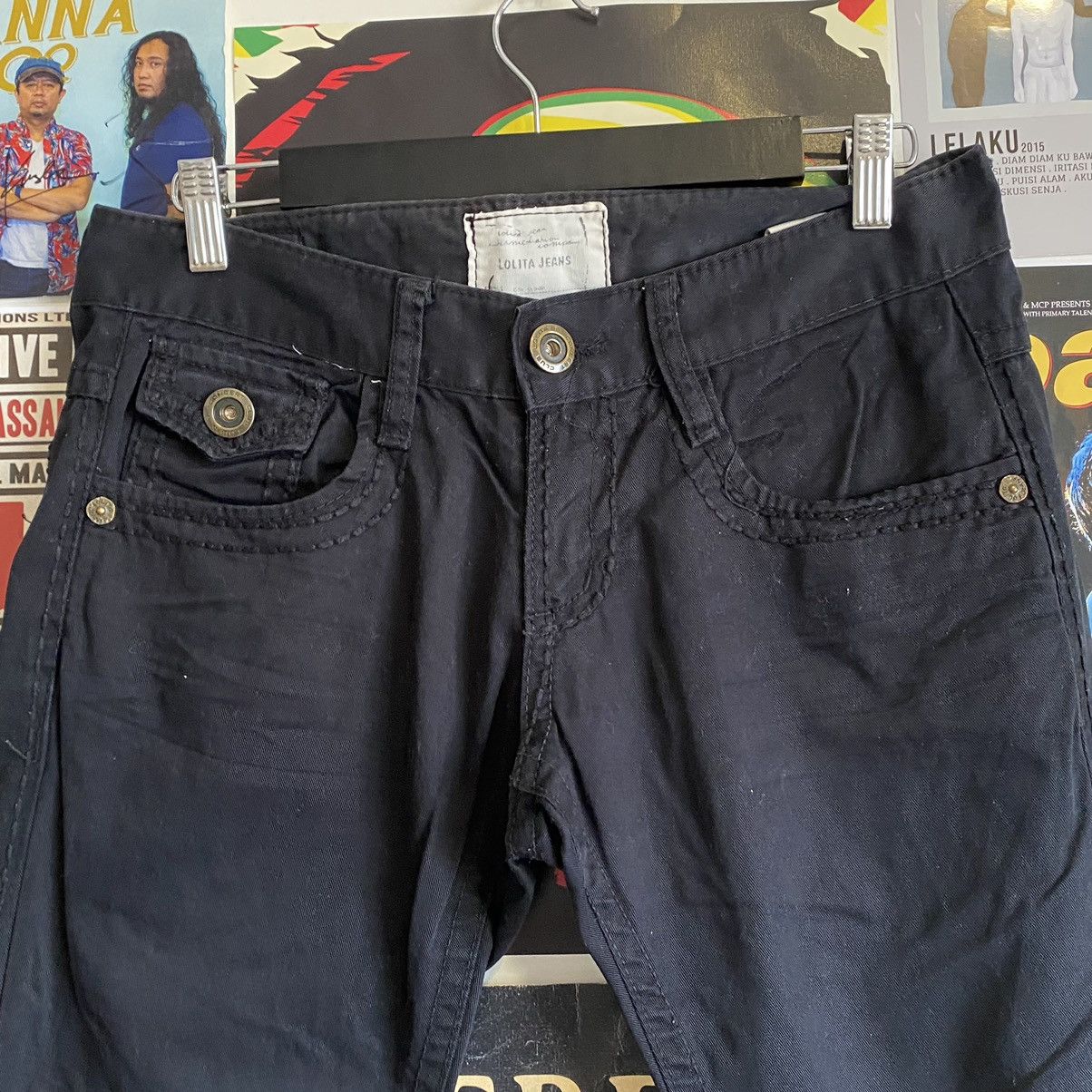 Vintage Vintage Lolita Black Denim Jeans Size US 32 / EU 48 - 2 Thumbnail