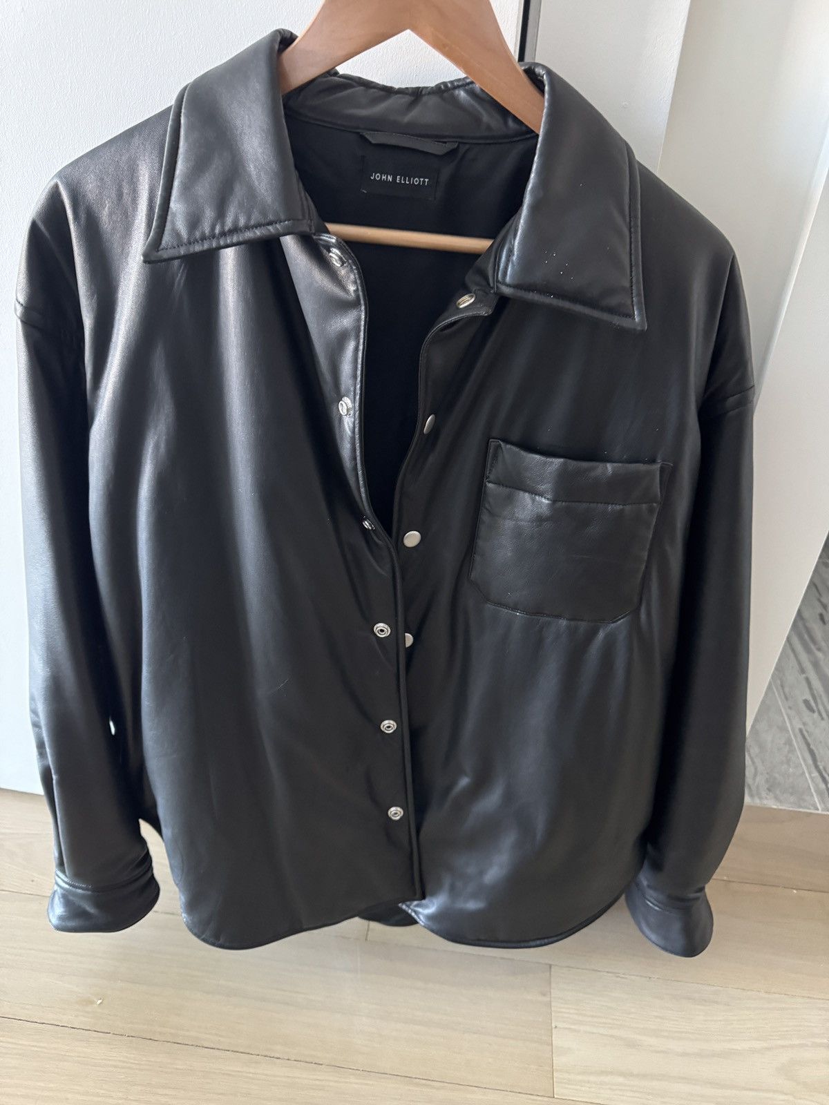 John Elliott John Elliott Leather Scout Overshirt - XS Size US XS / EU 42 / 0 - 2 Thumbnail