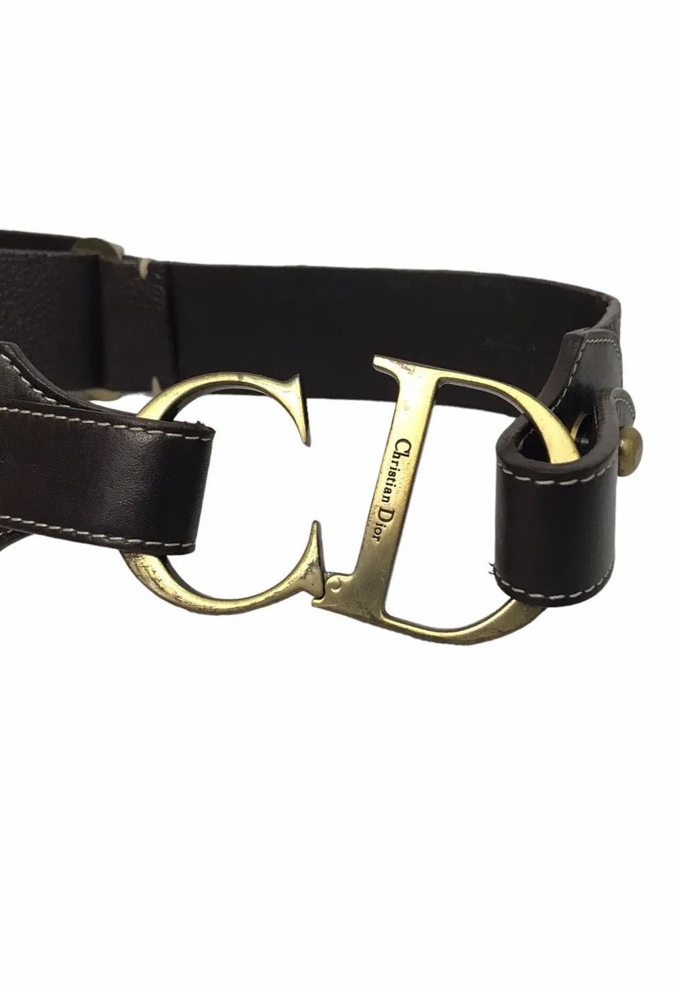 Christian Dior Monsieur × Vintage Christian Dior CD Black Belt Size ONE SIZE - 2 Thumbnail