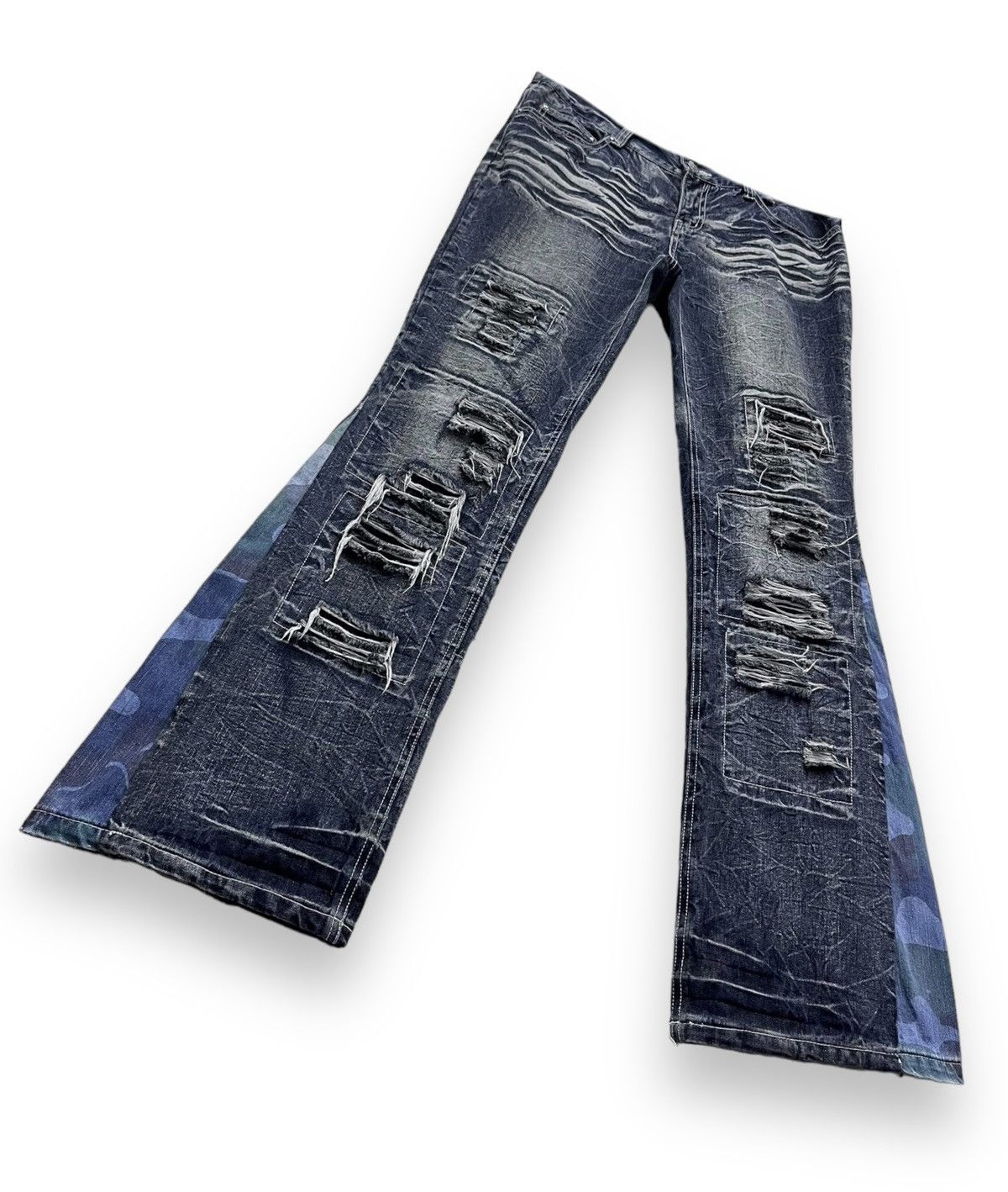 FYE LOWBOX Seditionaries Grunge Ripped FLARE REWORKED Jeans