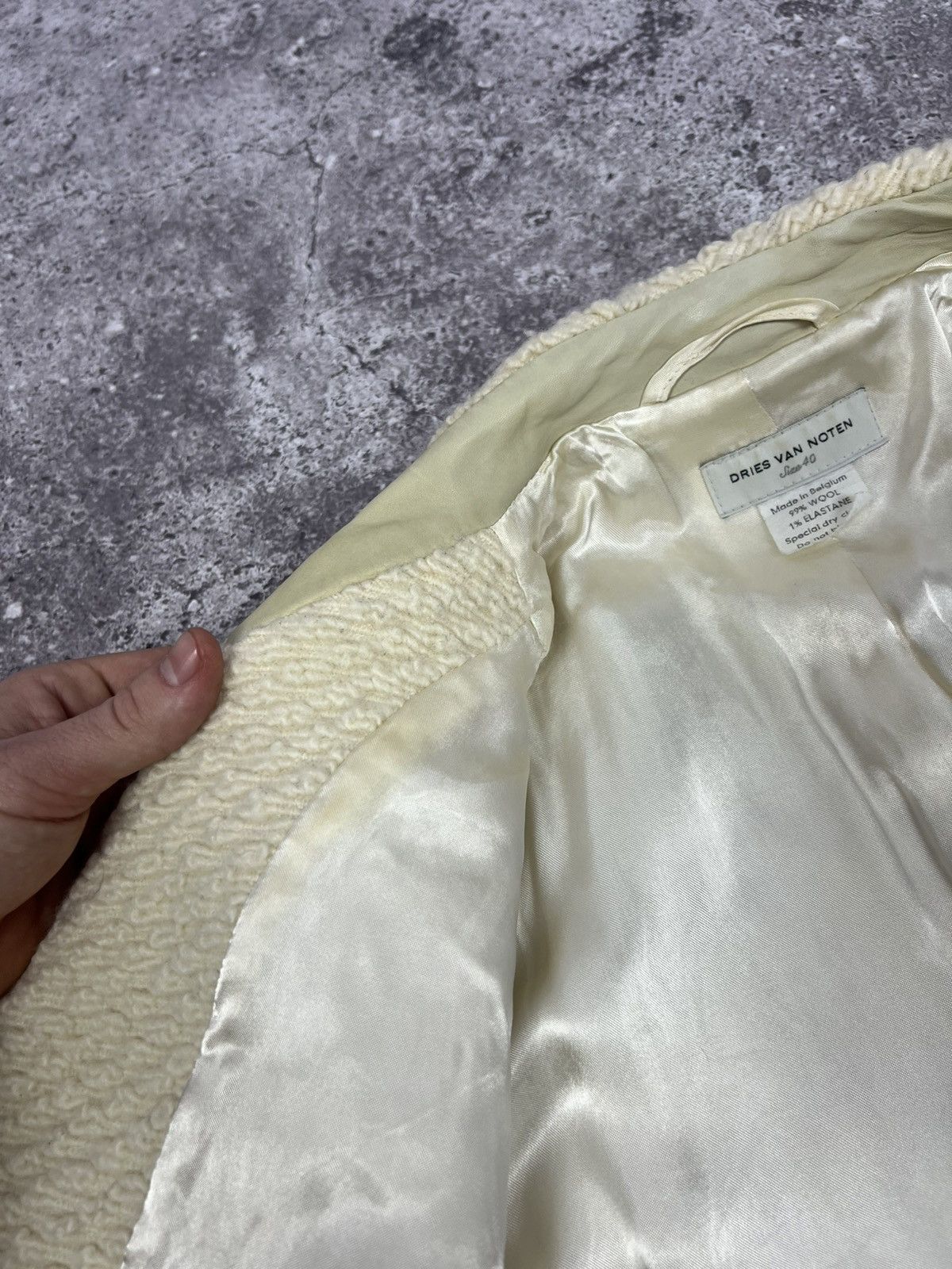 Dries Van Noten Dries Van Noten Wool Leather Blazer Jacket Size S / US 4 / IT 40 - 8 Thumbnail