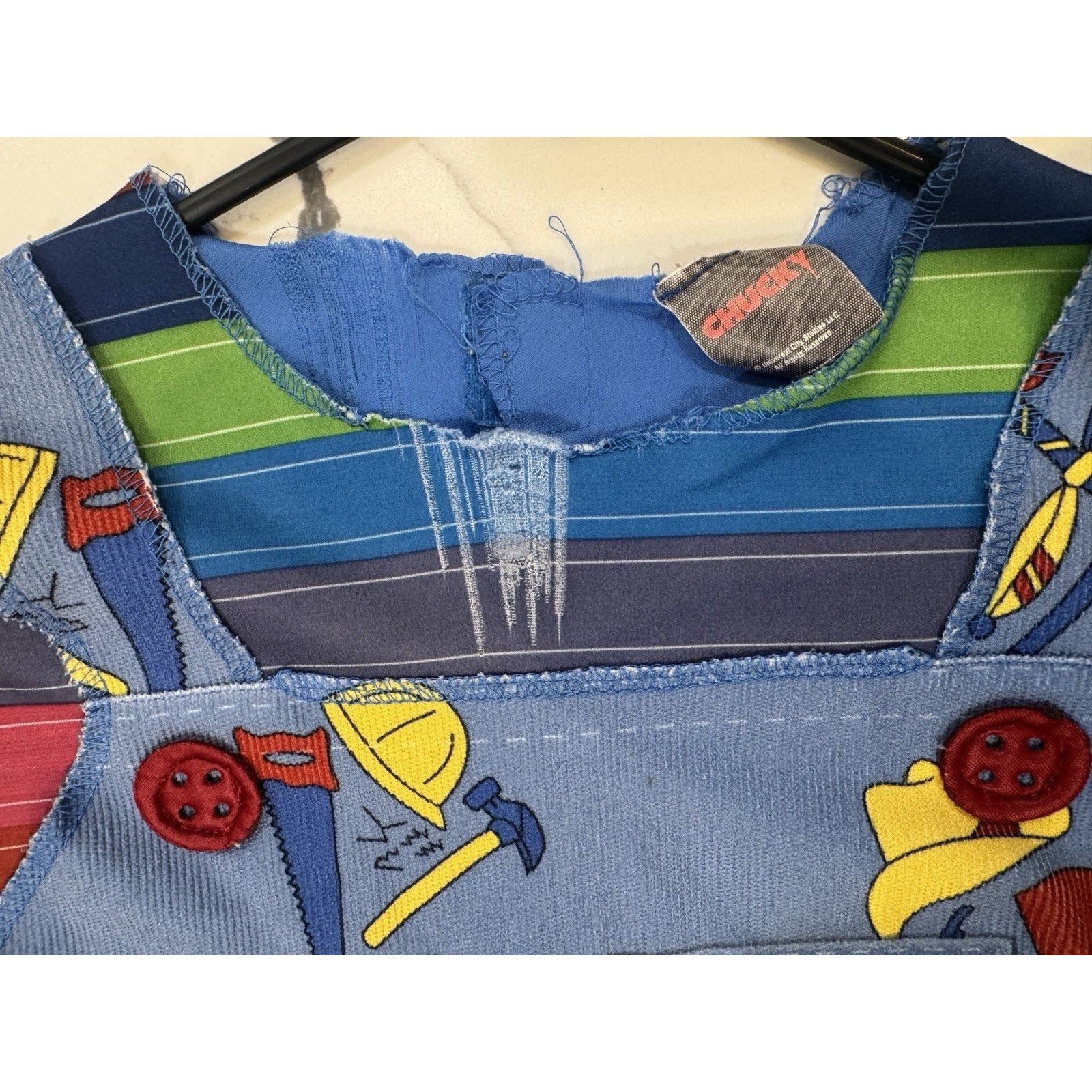 Other Good Guys Chucky Striped long Overalls Costume Youth 10/12 Size L / US 10 / IT 46 - 10 Thumbnail