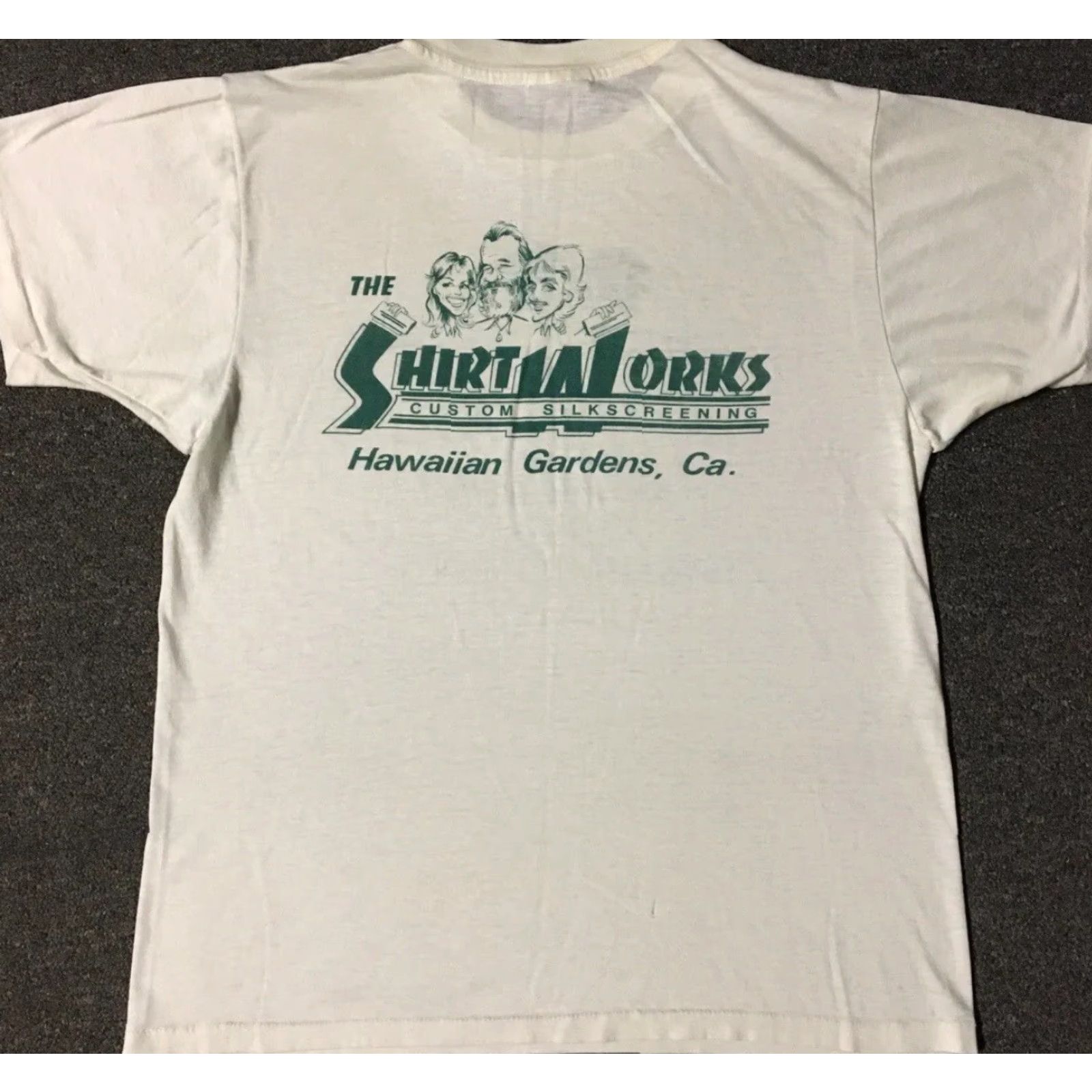 ALOHAS Vtg 80s Hawaiian Gardens Aloha Marathon Shirt S USA Track Grunge PE 90s Shirt Mens White Size US S / EU 44-46 / 1 - 2 Thumbnail