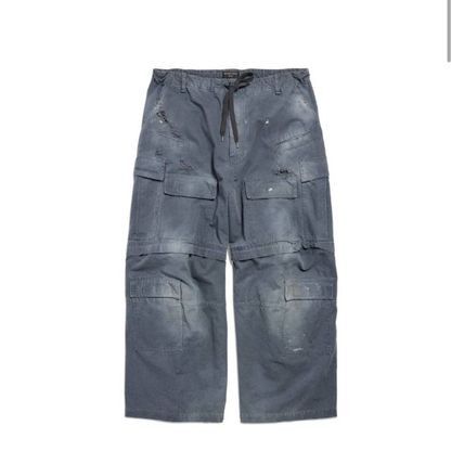 Balenciaga o1w1db10226 Large Cargo Pants in Blue Size 30" / US 8 / IT 44 - 1 Preview