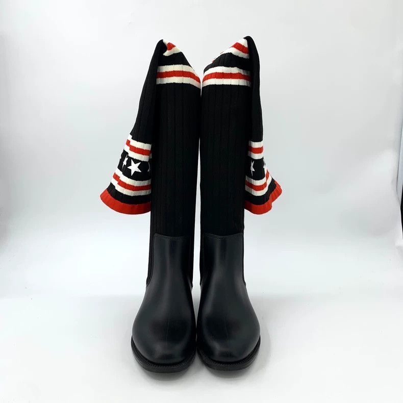 Givenchy Givenchy Size 37 Black Star Striped Shoes Size US 6.5 / IT 36.5 - 3 Thumbnail
