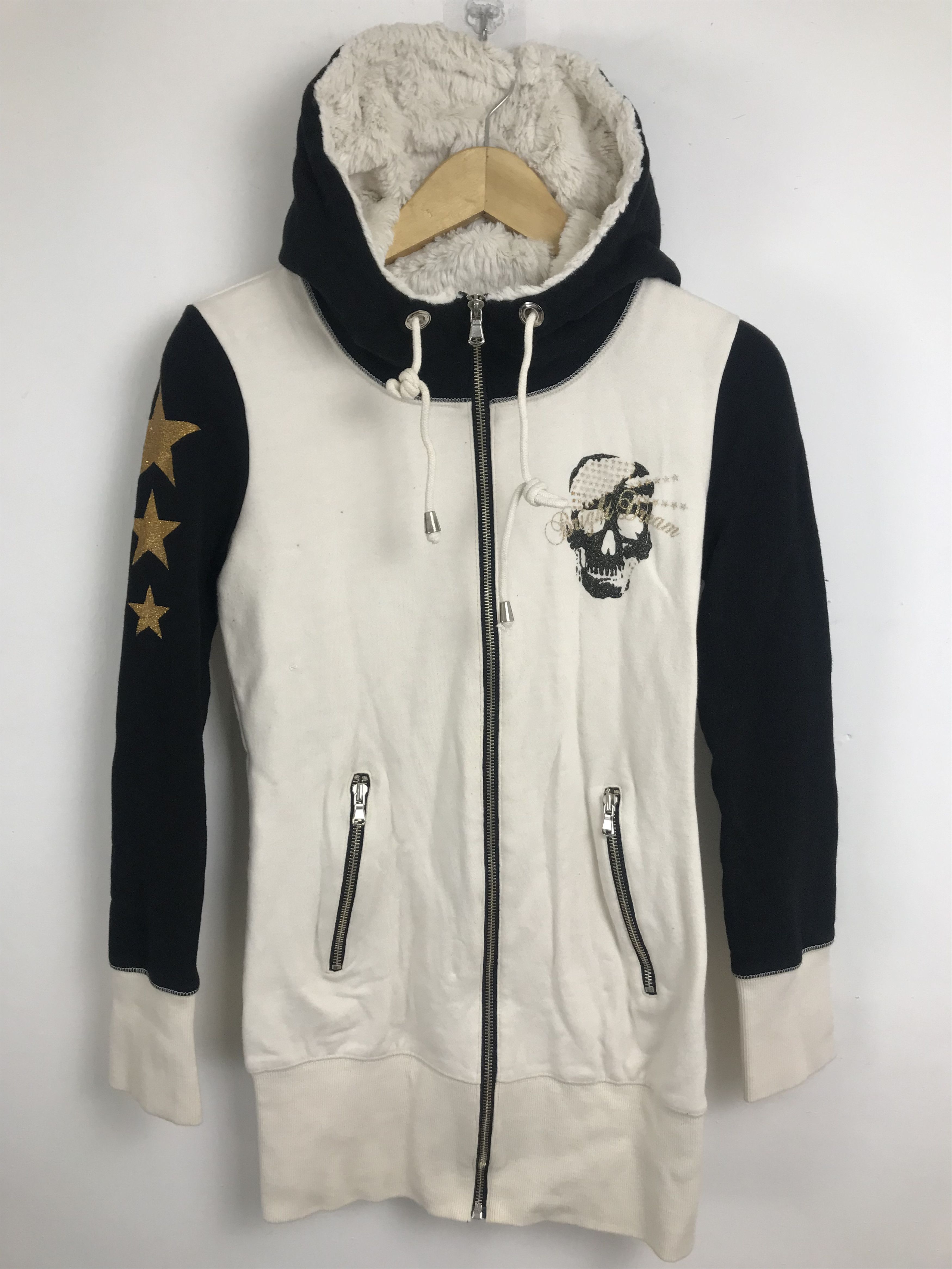 If Six Was Nine × Japanese Brand × Le Grande Bleu (L.G.B.) Egoist Skull Sparkling Long FurHoodie Ifsixwasnine lgb style Size S / US 4 / IT 40 - 3 Thumbnail