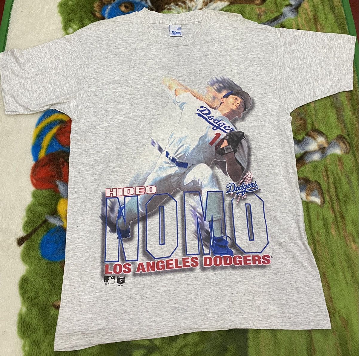 MLB VINTAGE 90s HIDEO NOMO DODGERS MLB PHOTO TEE SINGLE STICH Size US L / EU 52-54 / 3 - 2 Thumbnail