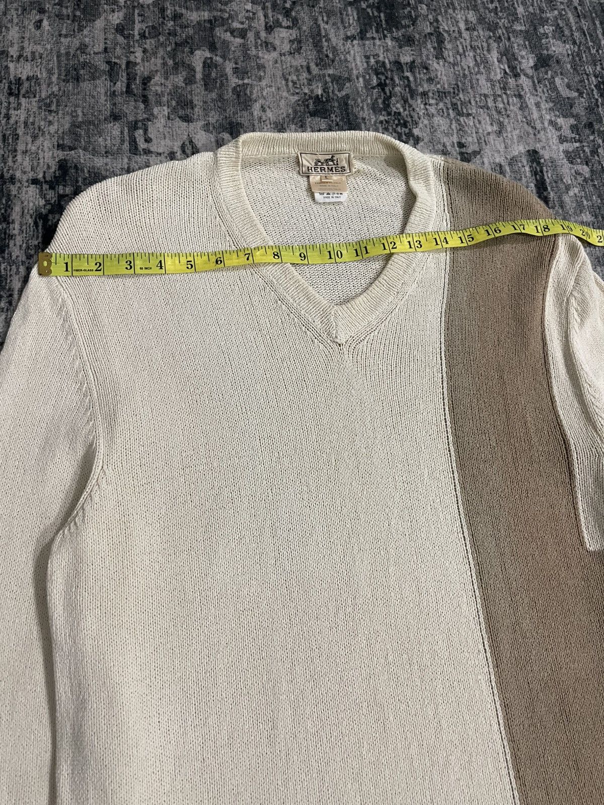 Hermes Vintage Hermes V-neck Sweater Knit Size US L / EU 52-54 / 3 - 16 Thumbnail