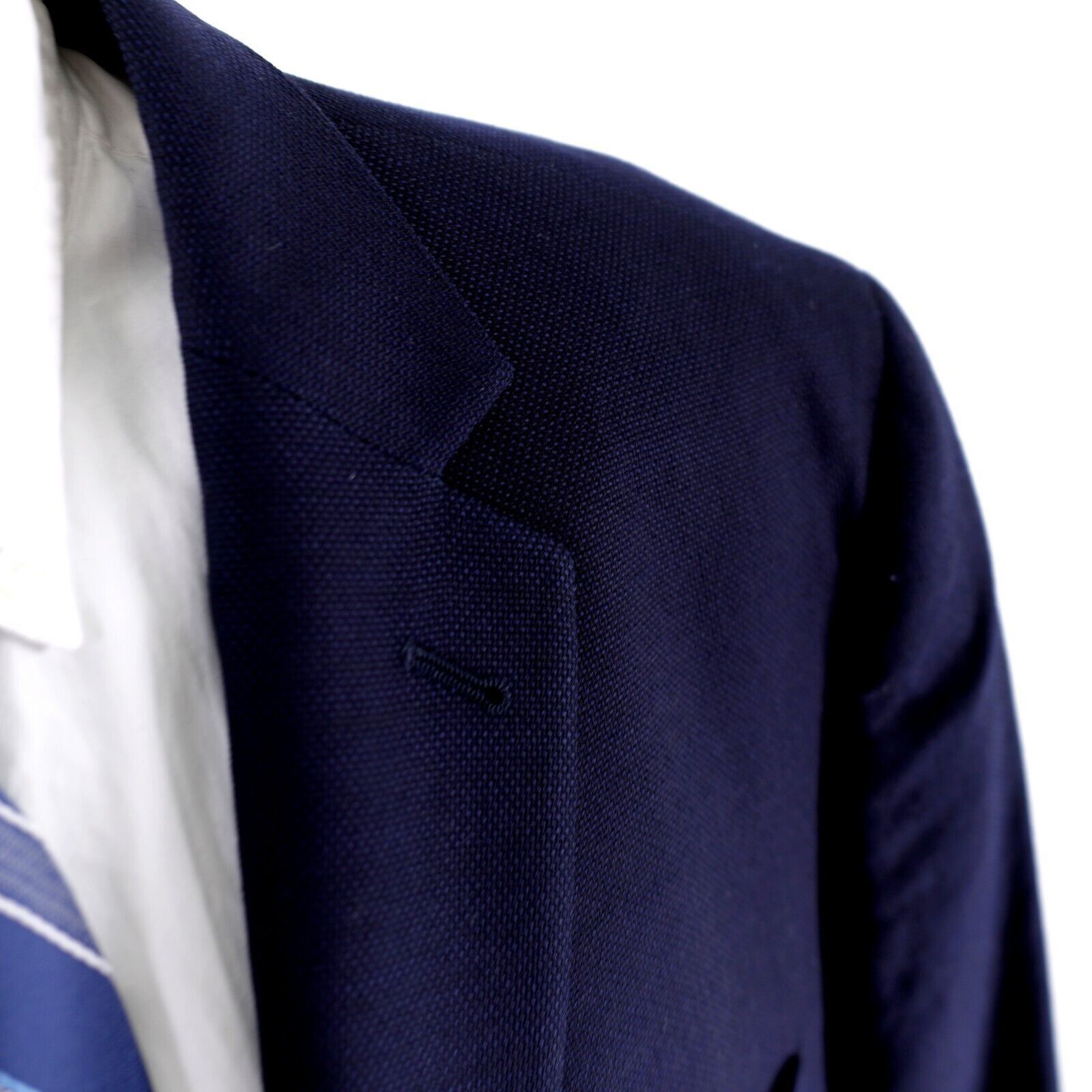 Joseph Abboud Joseph Abboud Reda Super 110s Textured Wool Blue 2 Silver Bu Size 50R - 2 Thumbnail