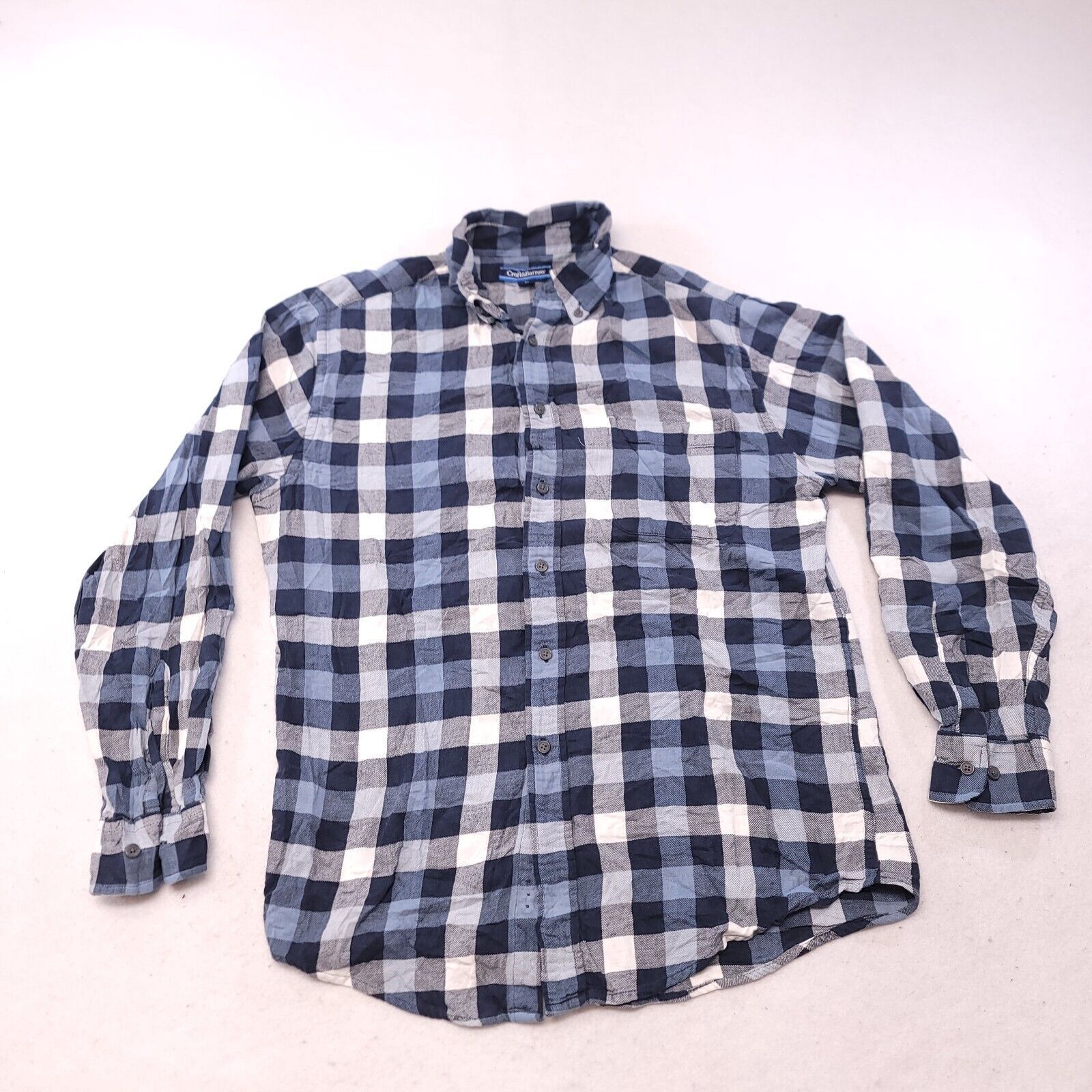 Croft & Barrow Croft & Barrow Gingham Flannel Shirt Mens Size Medium M Blue Size US M / EU 48-50 / 2 - 2 Thumbnail