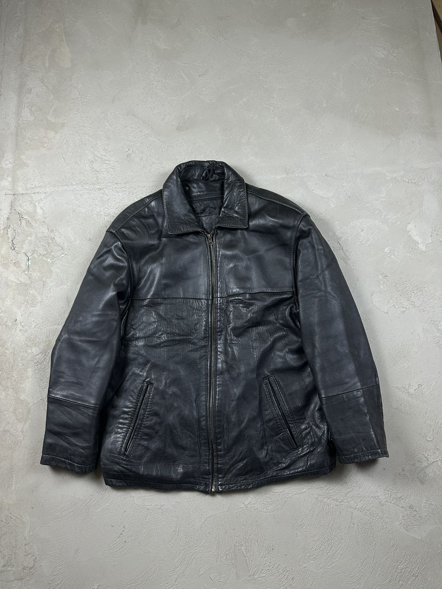 Genuine Leather Vintage Genuine Leather Boxy Bomber Jacket Size US M / EU 48-50 / 2 - 1 Thumbnail