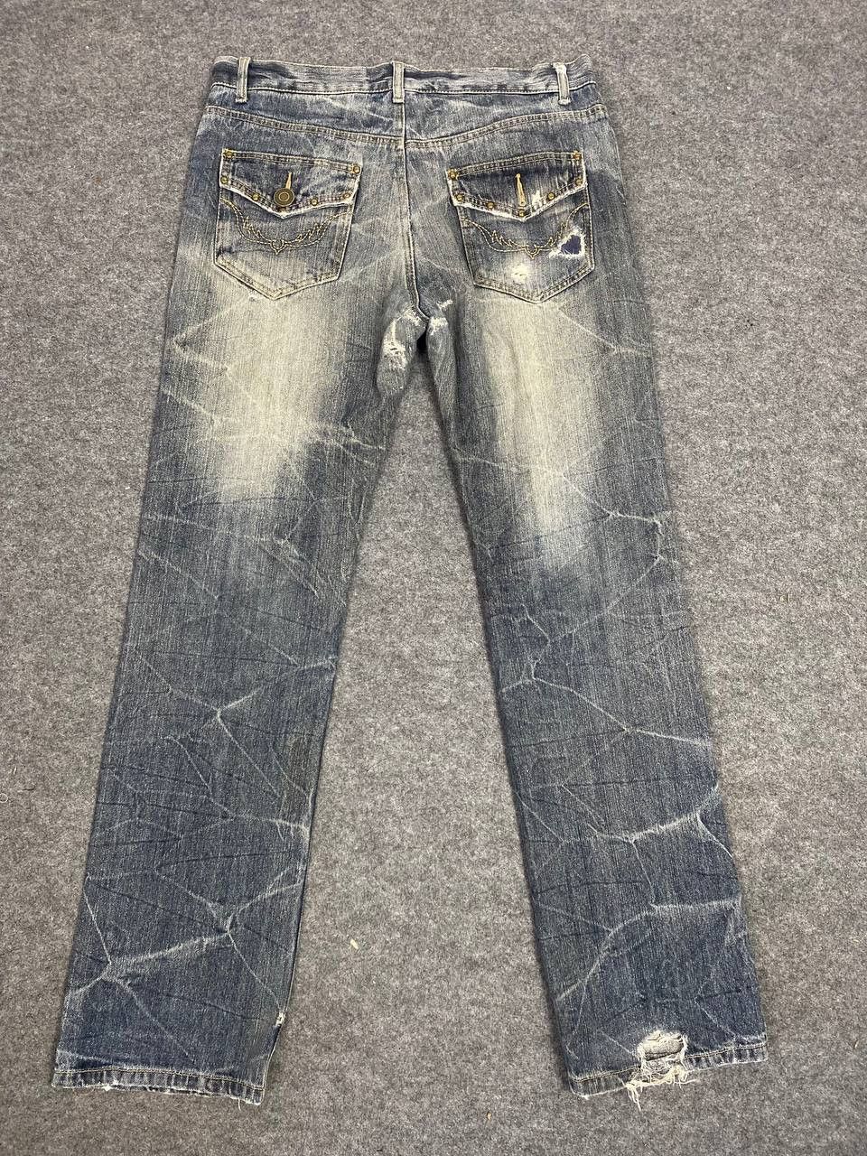 Japanese Brand vintage japanese brands distressed denim nice design Size US 35 - 1 Thumbnail