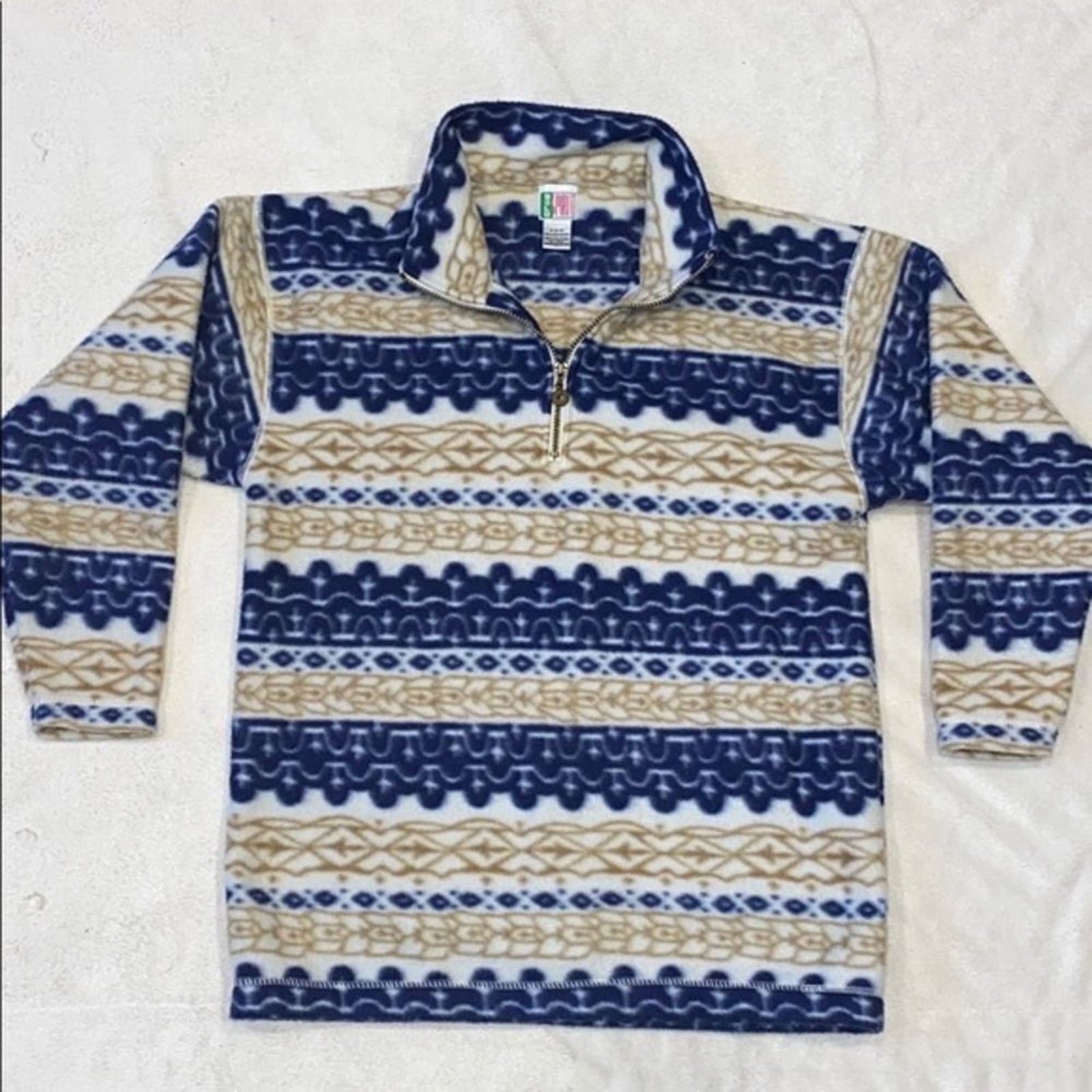 Other Bold Spirit Aztec Tribal Print Quarter Zip Fleece | Sz S Size S / US 4 / IT 40 - 2 Thumbnail