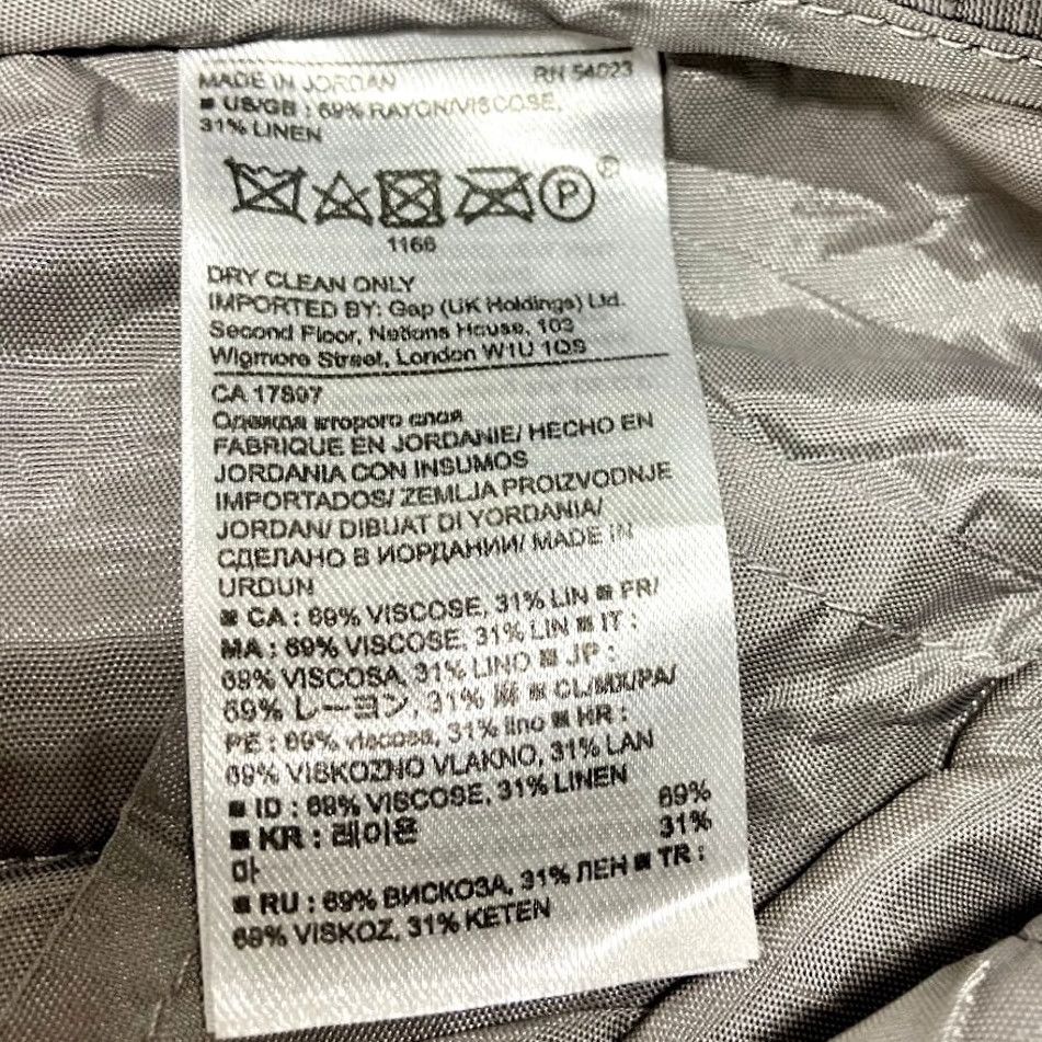 Banana Republic Banana Republic Heritage Collection Wide Leg Crop Pants Gray Linen Size 6 Women Size 28" / US 6 / IT 42 - 4 Thumbnail