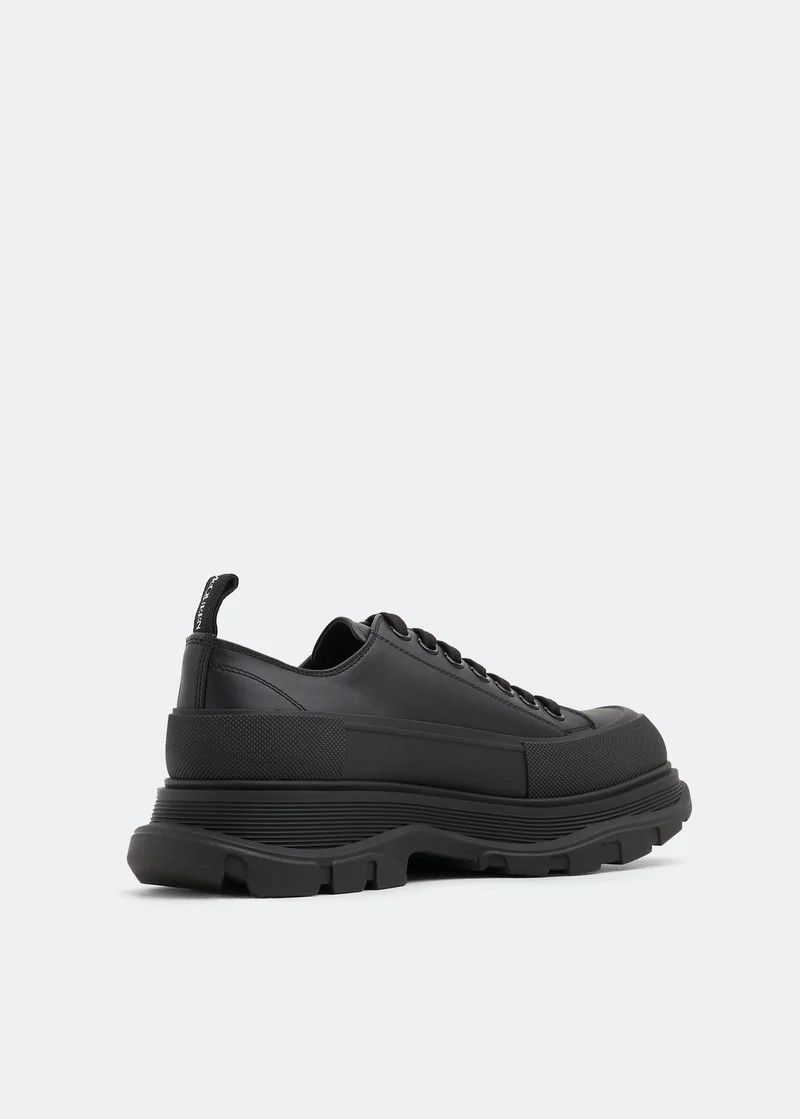 Alexander McQueen o1w1db10725 Graffiti Tread Slick Lace Up in Black Size US 12 / EU 45 - 2 Thumbnail