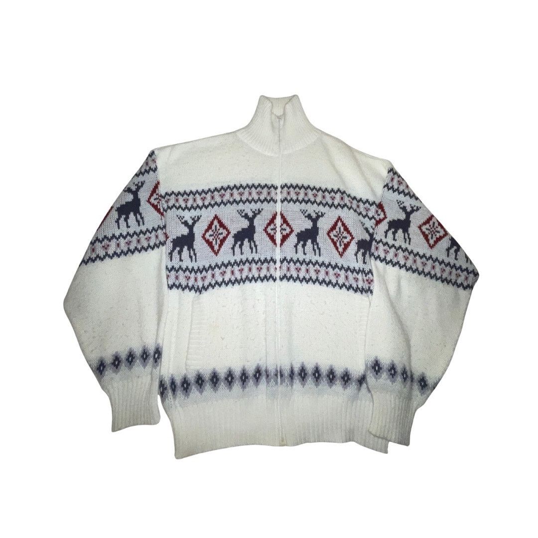 Other Scandia Woods Novelty Full Zip Cardigan Sweater Winter Size L / US 10 / IT 46 - 1 Thumbnail