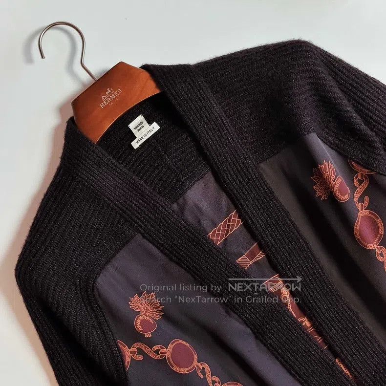 Hermes Hermes Caramel Color Block Printed Long Cardigan Size XS / US 0-2 / IT 36-38 - 4 Thumbnail