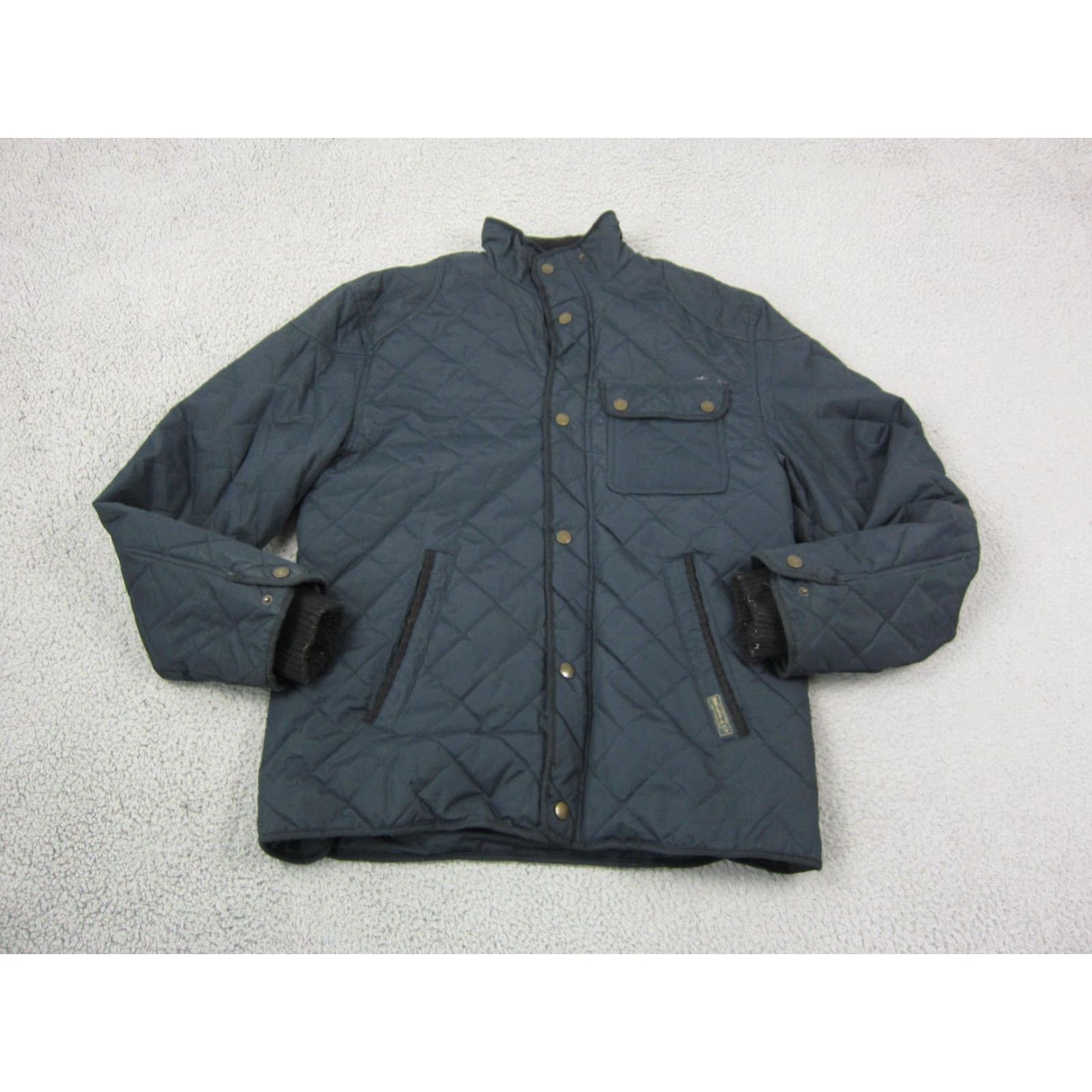 Whistles VINTAGE J. Whistler Jacket Bomber Jacket XL Blue Quilted Lined Zip Up Mens Big & Tall USA Logo 90s Size US XL / EU 56 / 4 - 2 Thumbnail