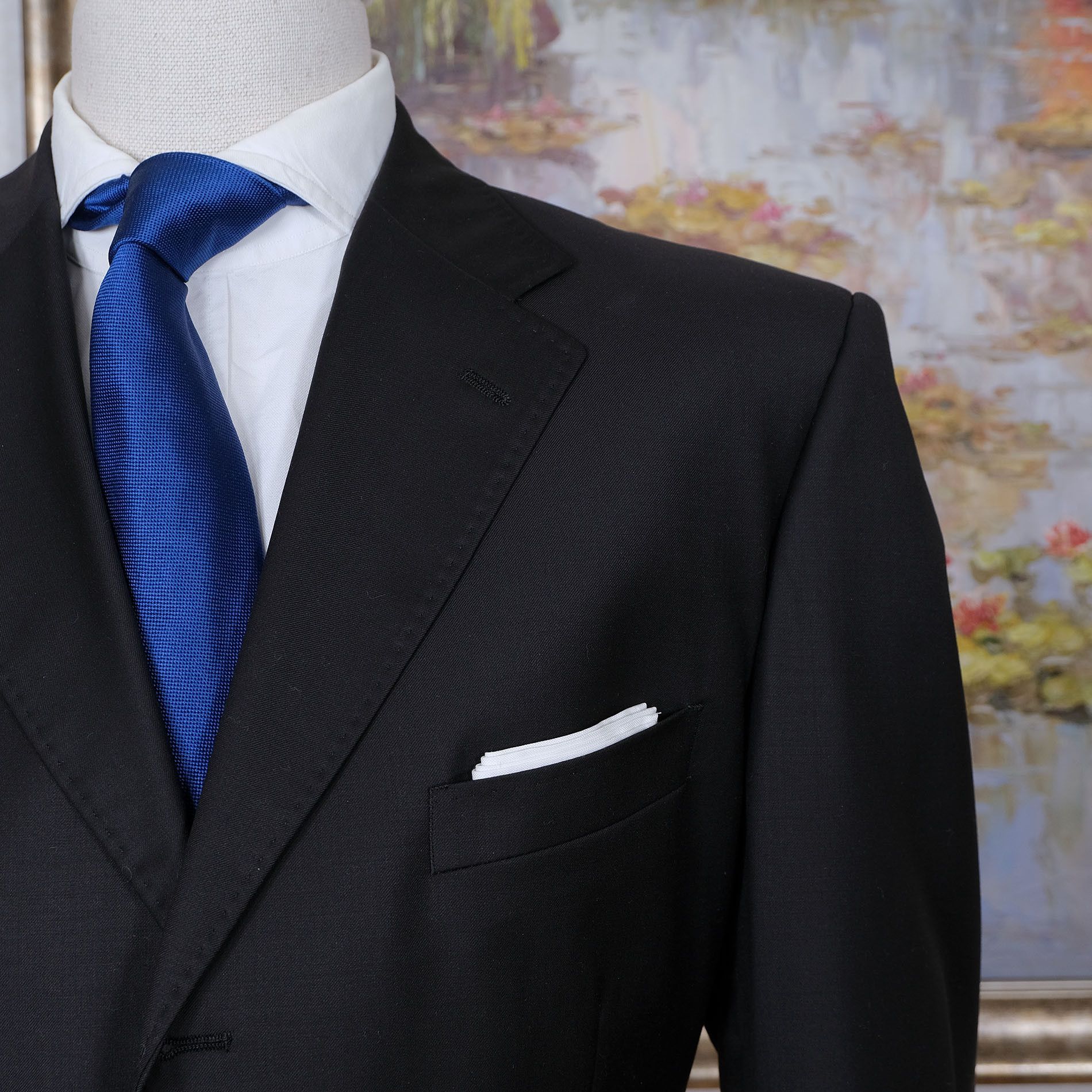 Canali Canali, black wool suit, size 44UK, great condition Size 44L - 2 Thumbnail