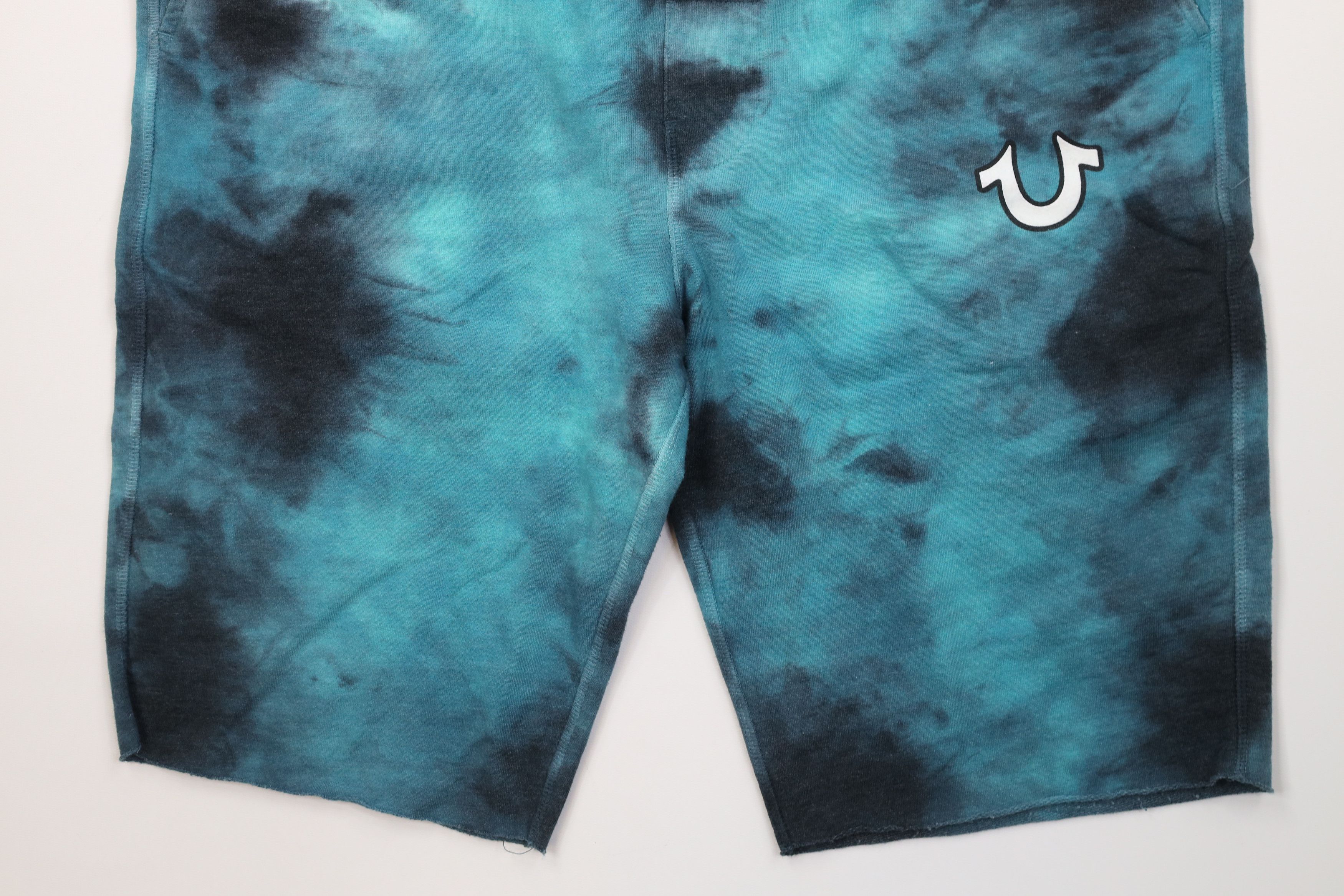 True Religion True Religion Turquoise Acid Wash Active Sweatpants Shorts Size US 36 / EU 52 - 4 Thumbnail