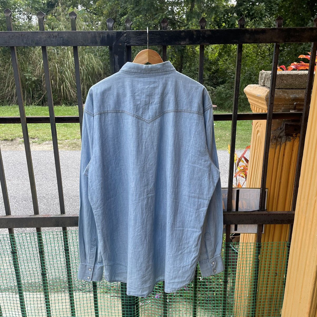 Vintage × Wrangler 🔥Oversize Vintage Wrangler Stoned Wash Western Button Shirts Size US XXL / EU 58 / 5 - 2 Thumbnail