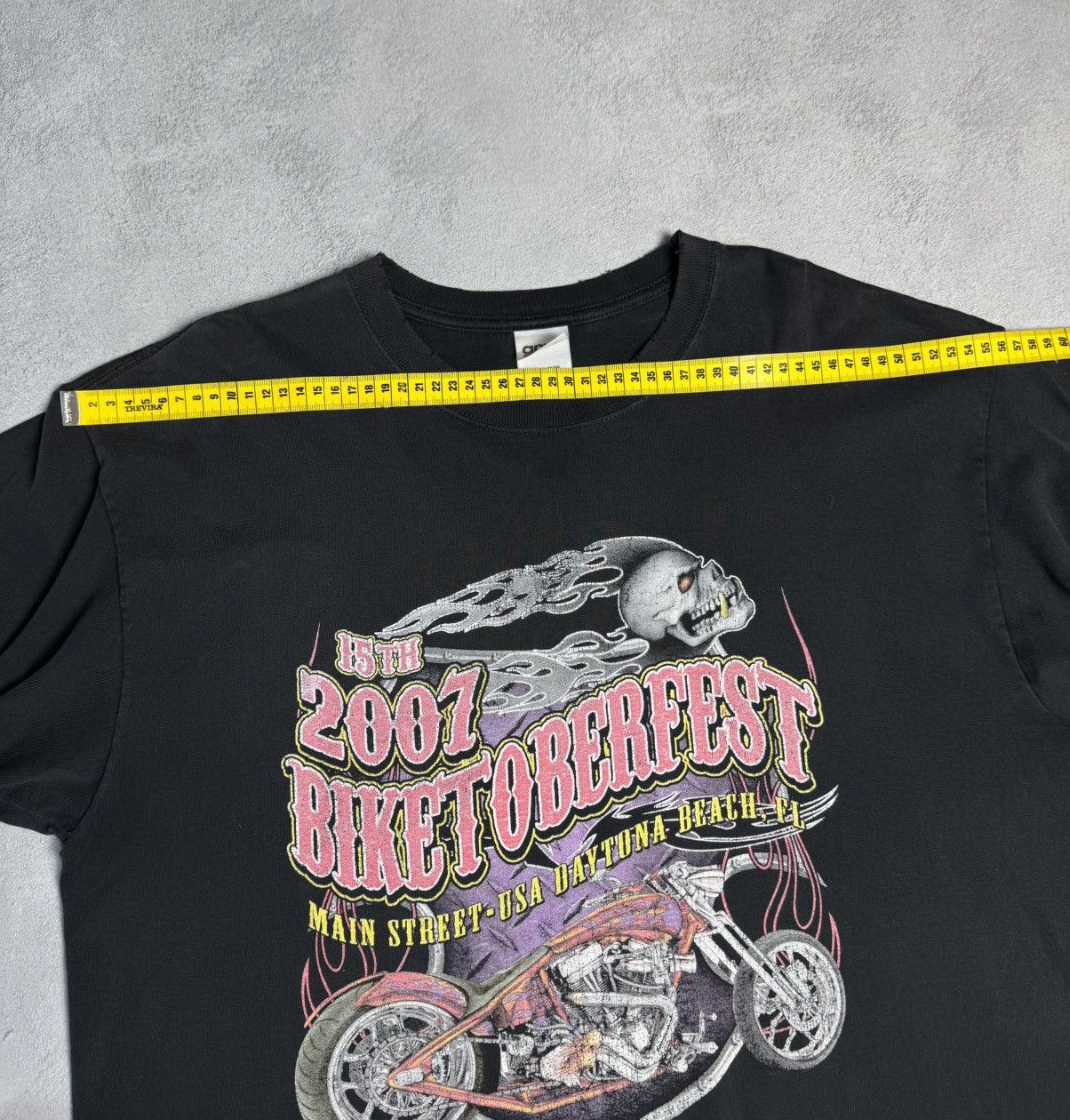 Anvil Biketoberfast 2007 Double Sided Print Motorcycle Shirt Anvil Size US XL / EU 56 / 4 - 17 Thumbnail