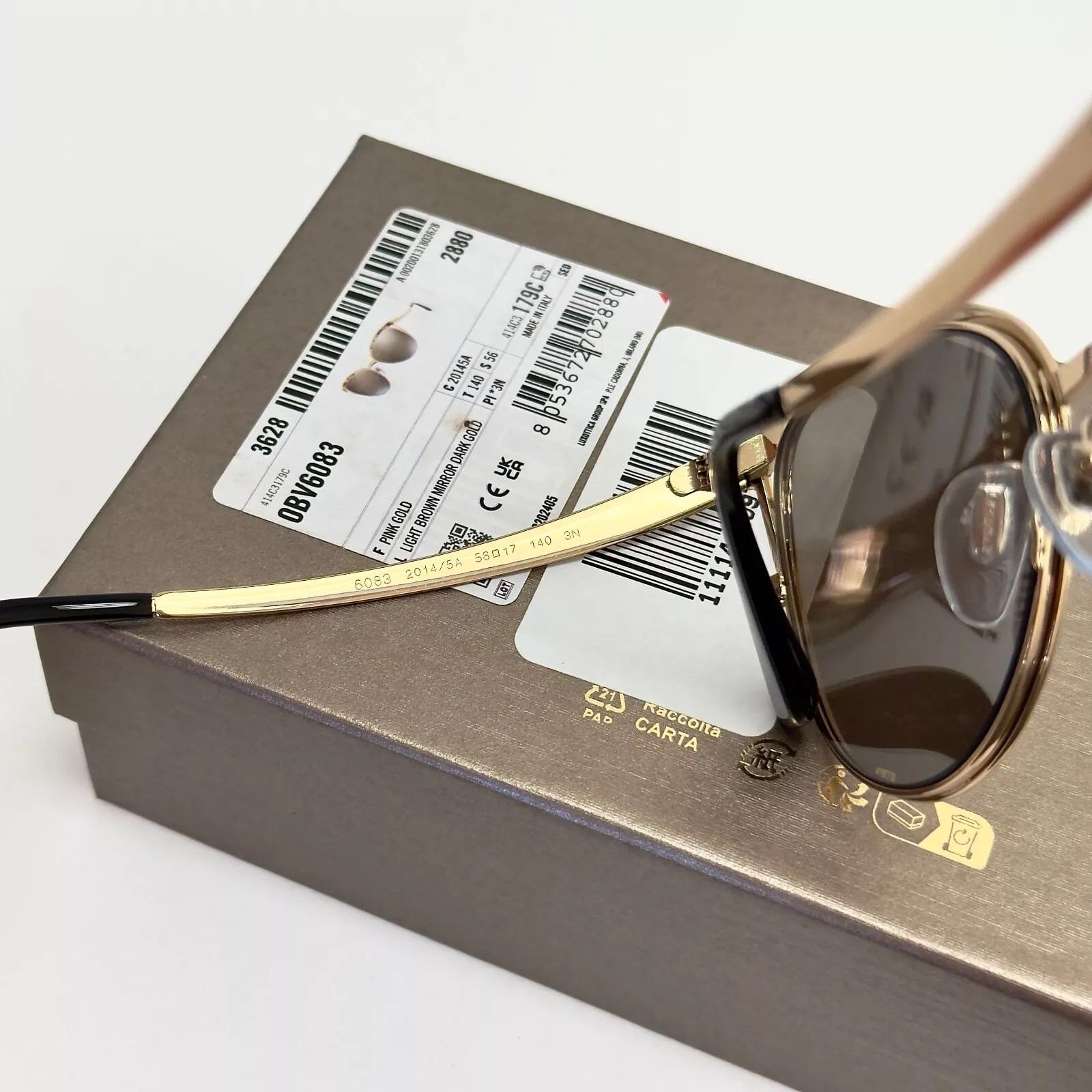 Bvlgari BVLGARI Serpenti BV6083 Rose Mirror Snake Sunglasses 6083 Size ONE SIZE - 6 Thumbnail