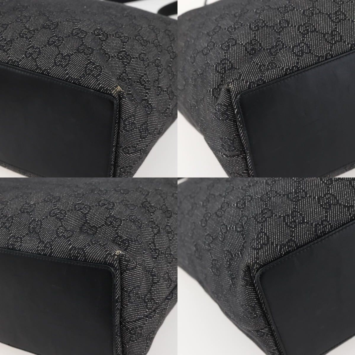 Gucci GUCCI GG Canvas Tote Bag Black Silver Size ONE SIZE - 10 Thumbnail