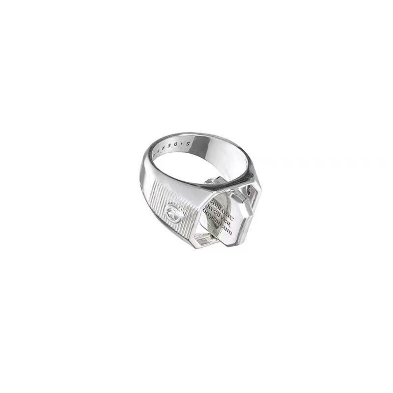 Jewelry Punk Jewelry Rings Open Size Chrome Ring (Size 7-13) Size ONE SIZE - 5 Thumbnail