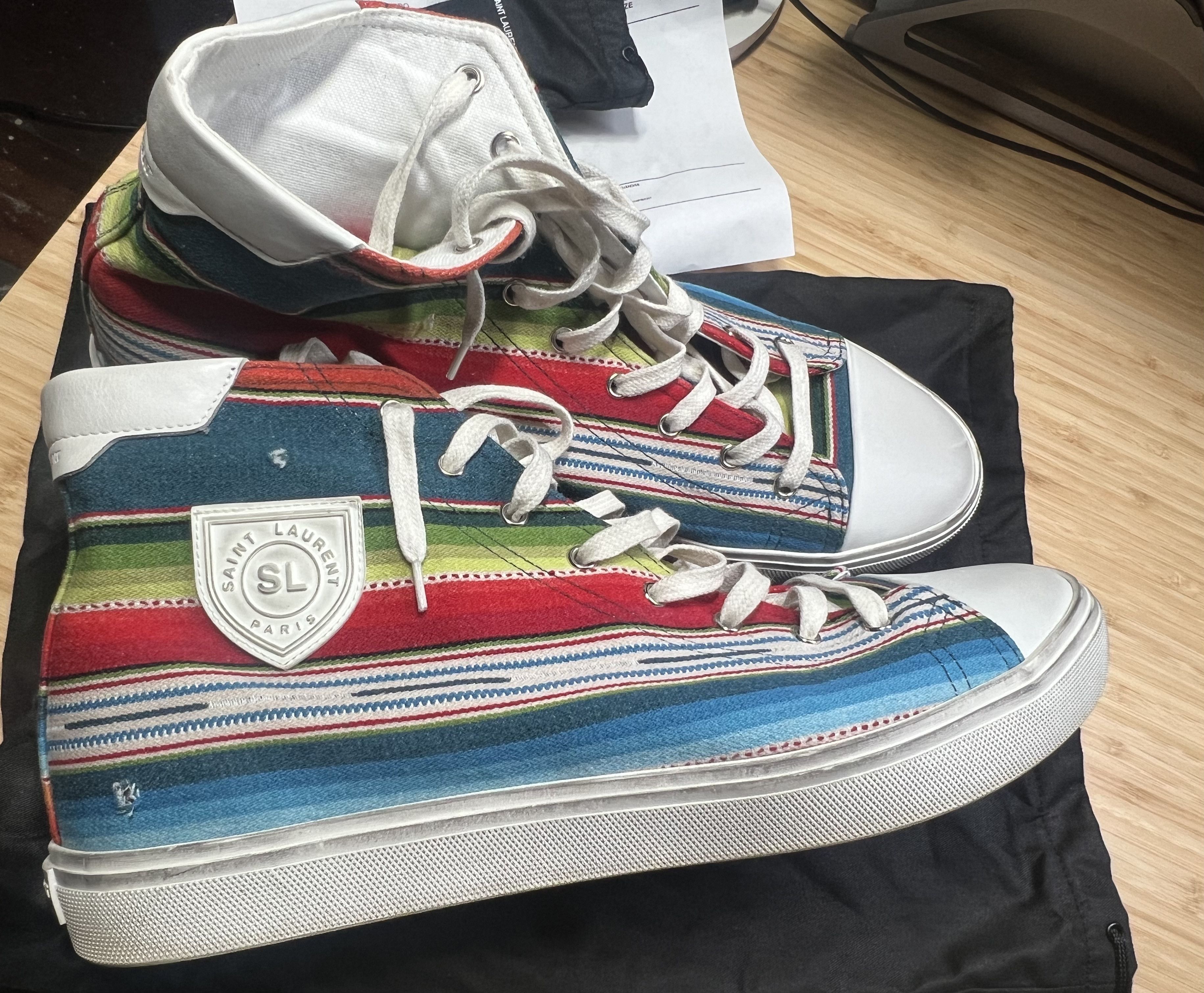 Saint Laurent Paris SAINT LAURENT BEDFORD HIGH TOP SNEAKERS Size US 14 / EU 47 - 1 Thumbnail