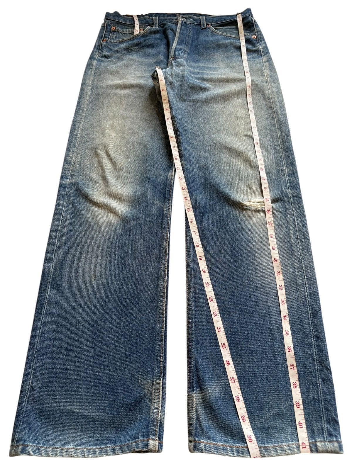 Levi's Vintage 90s Levis 501 Mud Wash Distressed Loose Jeans Size US 33 - 14 Thumbnail