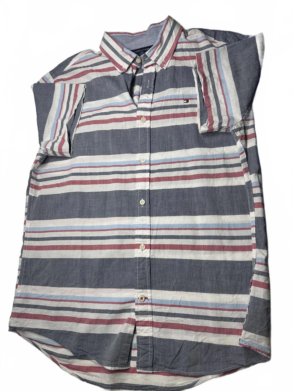 Tommy Hilfiger Stylish Striped Short-Sleeve Shirt by Tommy Hilfiger Size US L / EU 52-54 / 3 - 3 Thumbnail