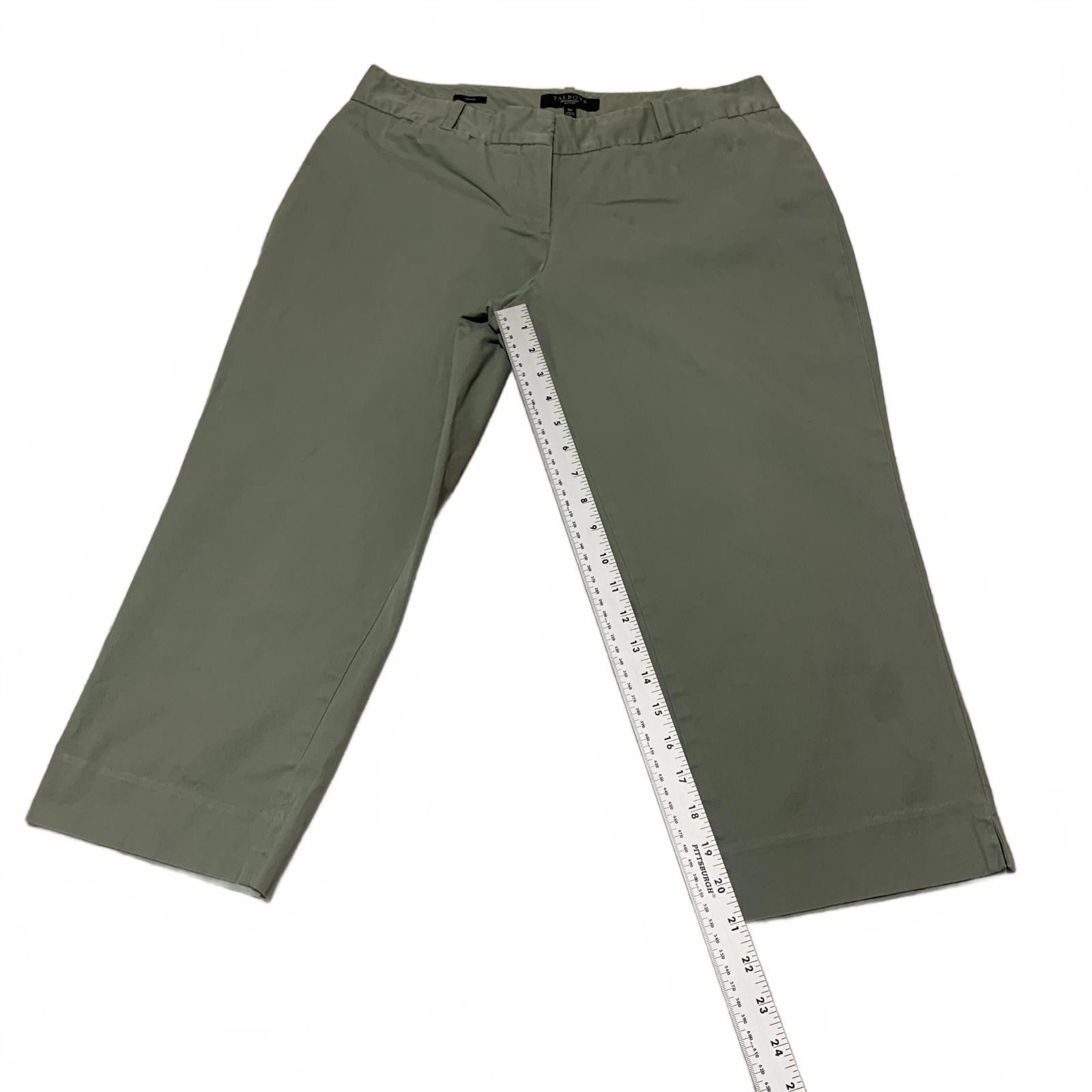 Other Talbots Women's Petites 10P Olive Green Cropped Pants Size 32" / US 10 / IT 46 - 6 Thumbnail
