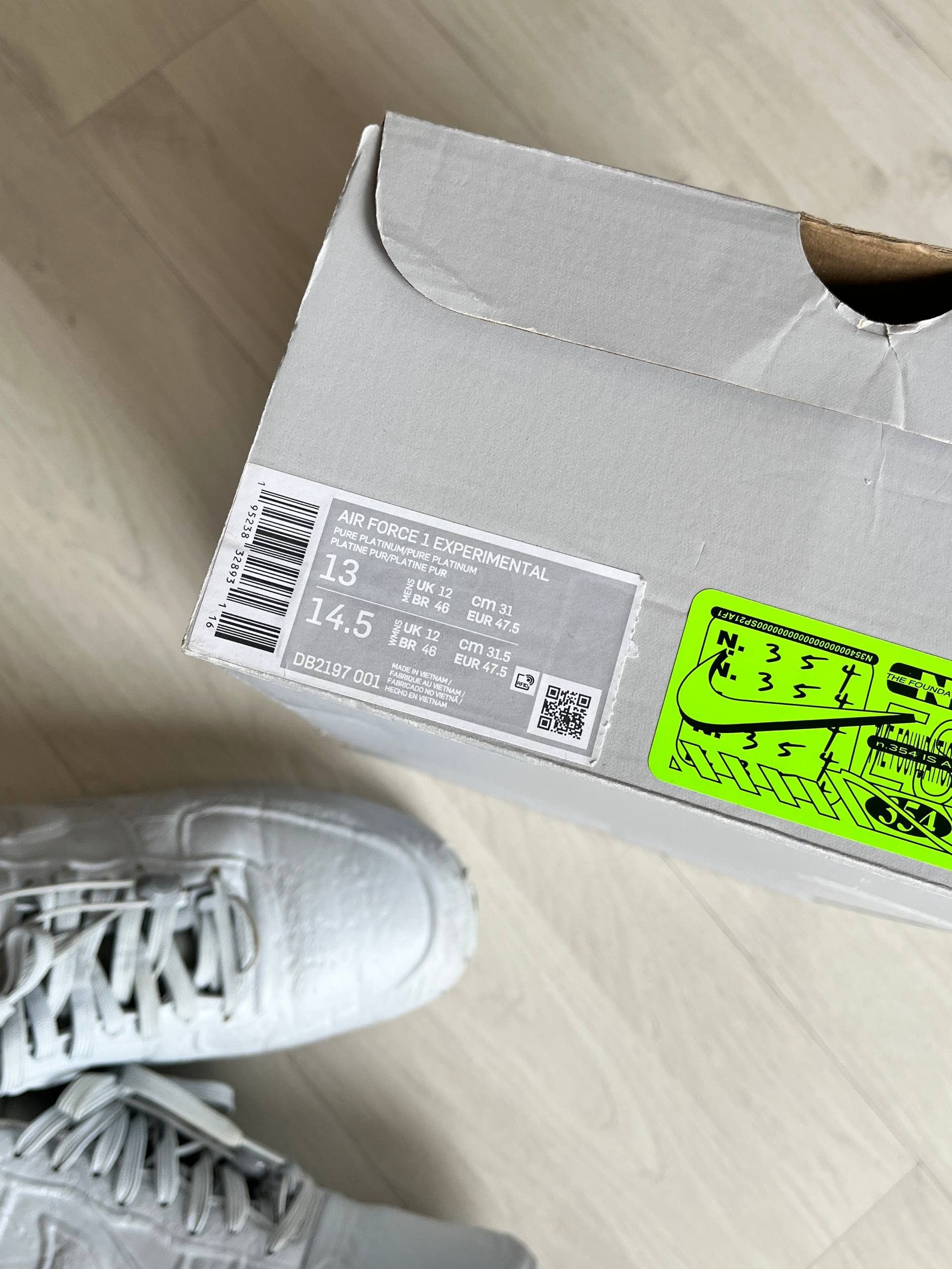 Nike Nike Air Force 1 Experimental Grey US 13.5 OG DB2197-001 Size US 14 / EU 47 - 5 Thumbnail