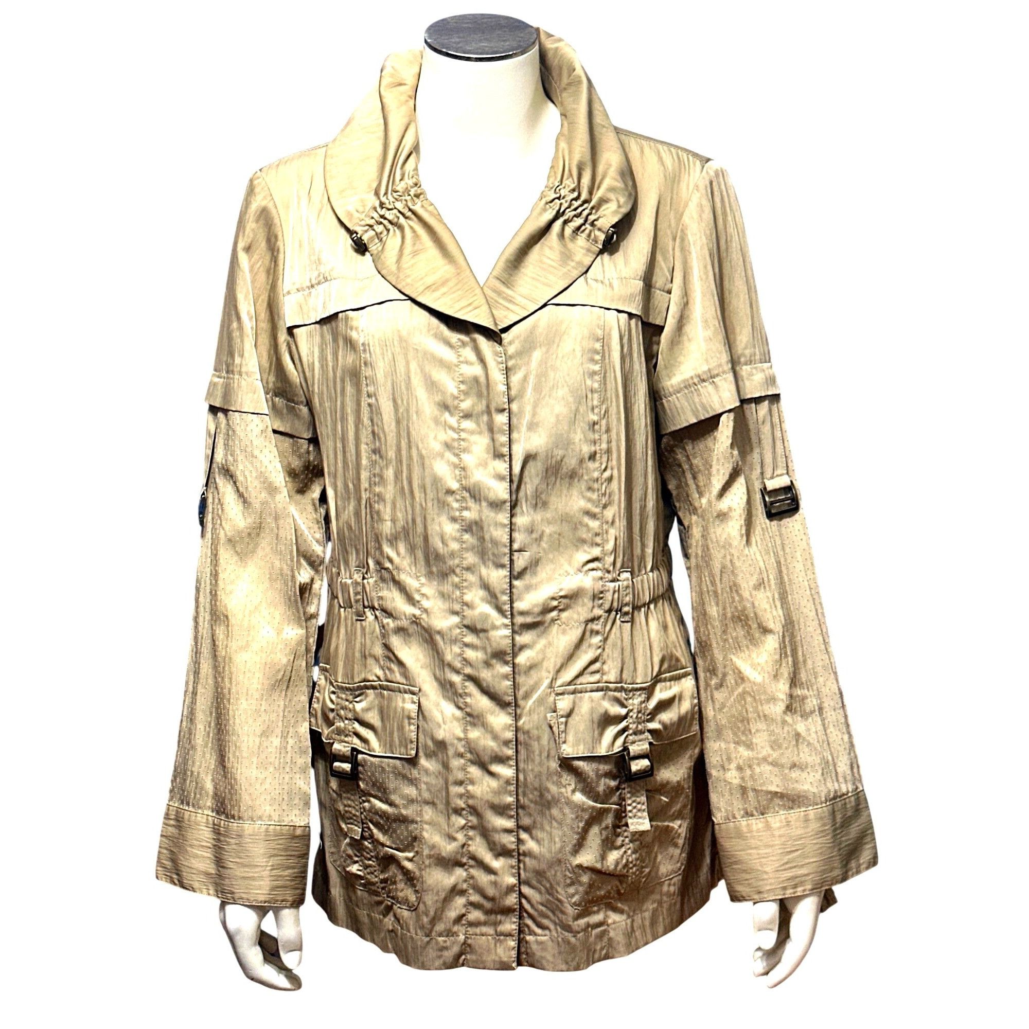 Chicos Chicos Zenergy Lightweight Beige Jacket Adjustable Waist Poc Size XS / US 0-2 / IT 36-38 - 1 Thumbnail