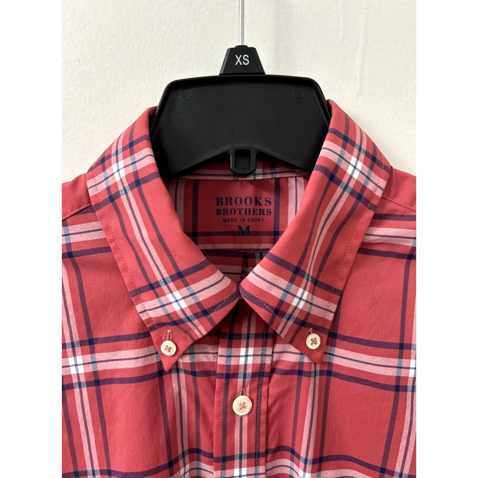 Brooks Brothers Brooks Brothers Shirt Mens M Pink Red Plaid Nylon Button-Down Pocket L/S Size US M / EU 48-50 / 2 - 5 Thumbnail