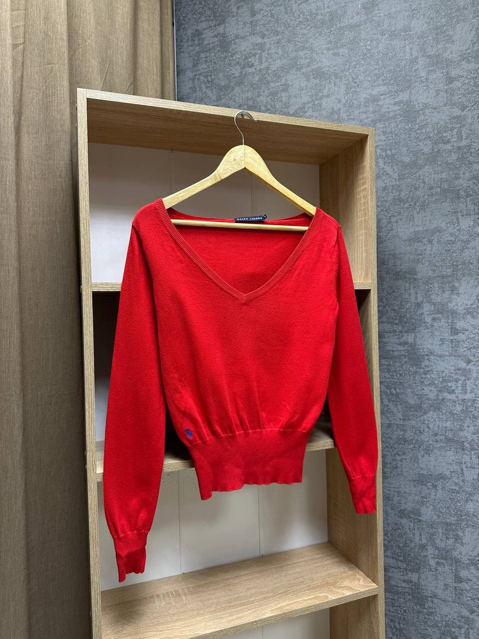 Polo Ralph Lauren × Vintage Vintage Polo Ralph Lauren Big Logo Red Sweater Size M / US 6-8 / IT 42-44 - 5 Thumbnail