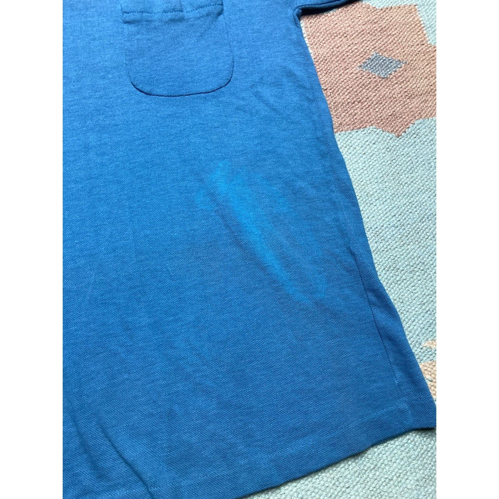 Vintage VINTAGE MunsingWear Polo Shirt Short Sleeve Blue Golf 70s Combed Cotton Large Mens Size US L / EU 52-54 / 3 - 2 Thumbnail