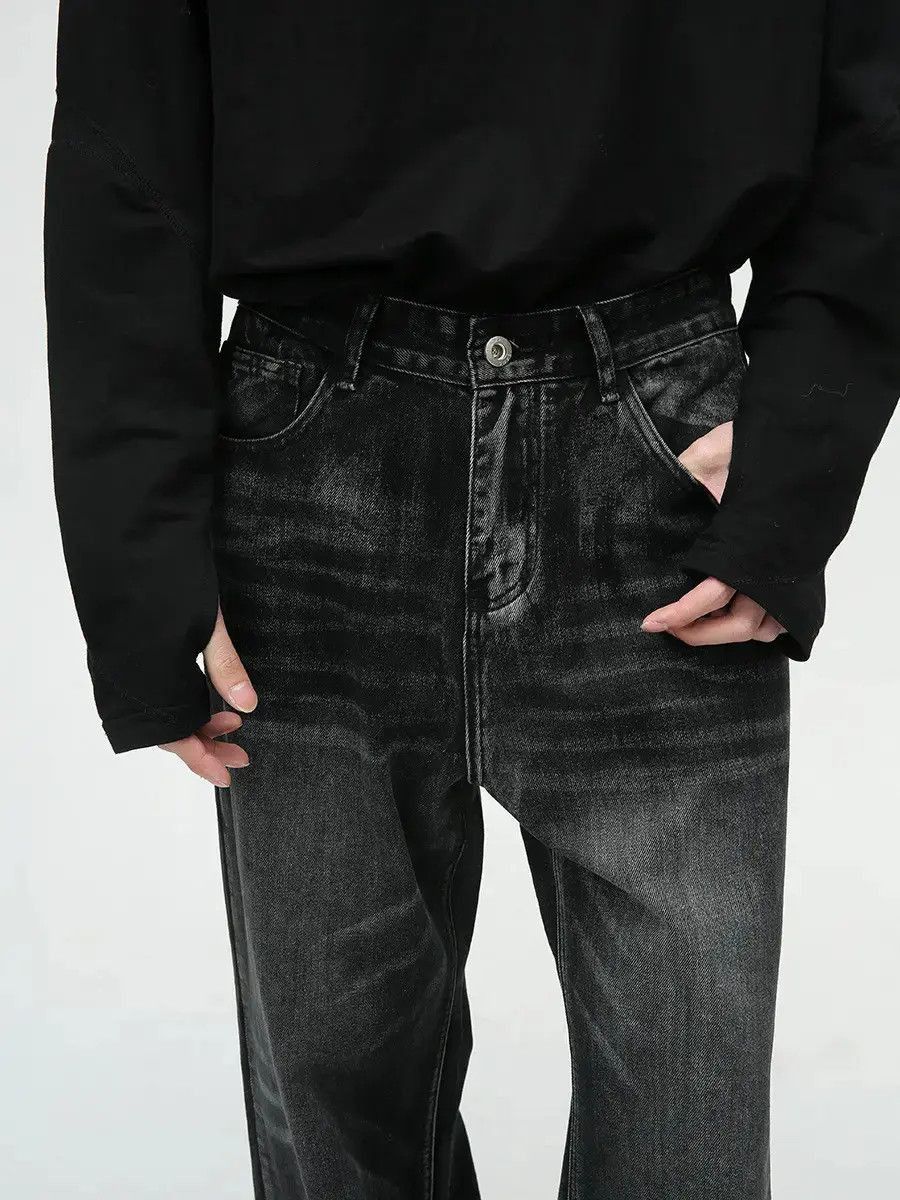 Japanese Brand Retro loose straight leg casual jeans Size US 32 / EU 48 - 4 Thumbnail