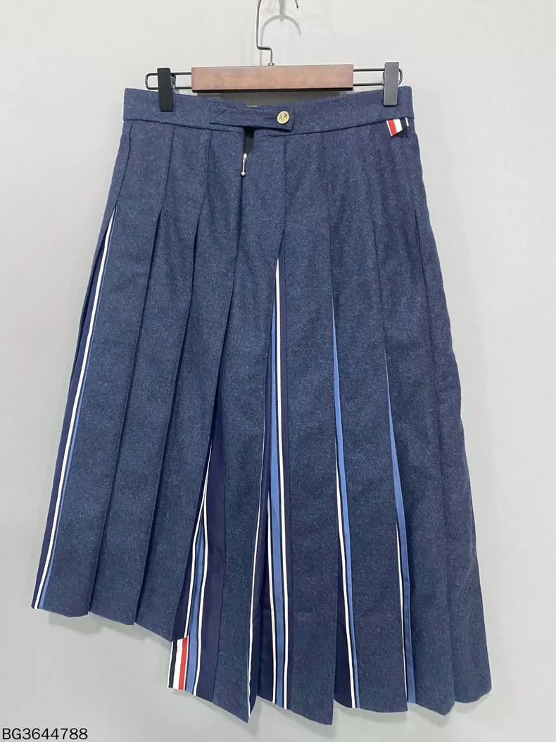 Thom Browne Thom Browne Blue pleated wool skirt Size 26" / US 2 / IT 38 - 2 Thumbnail