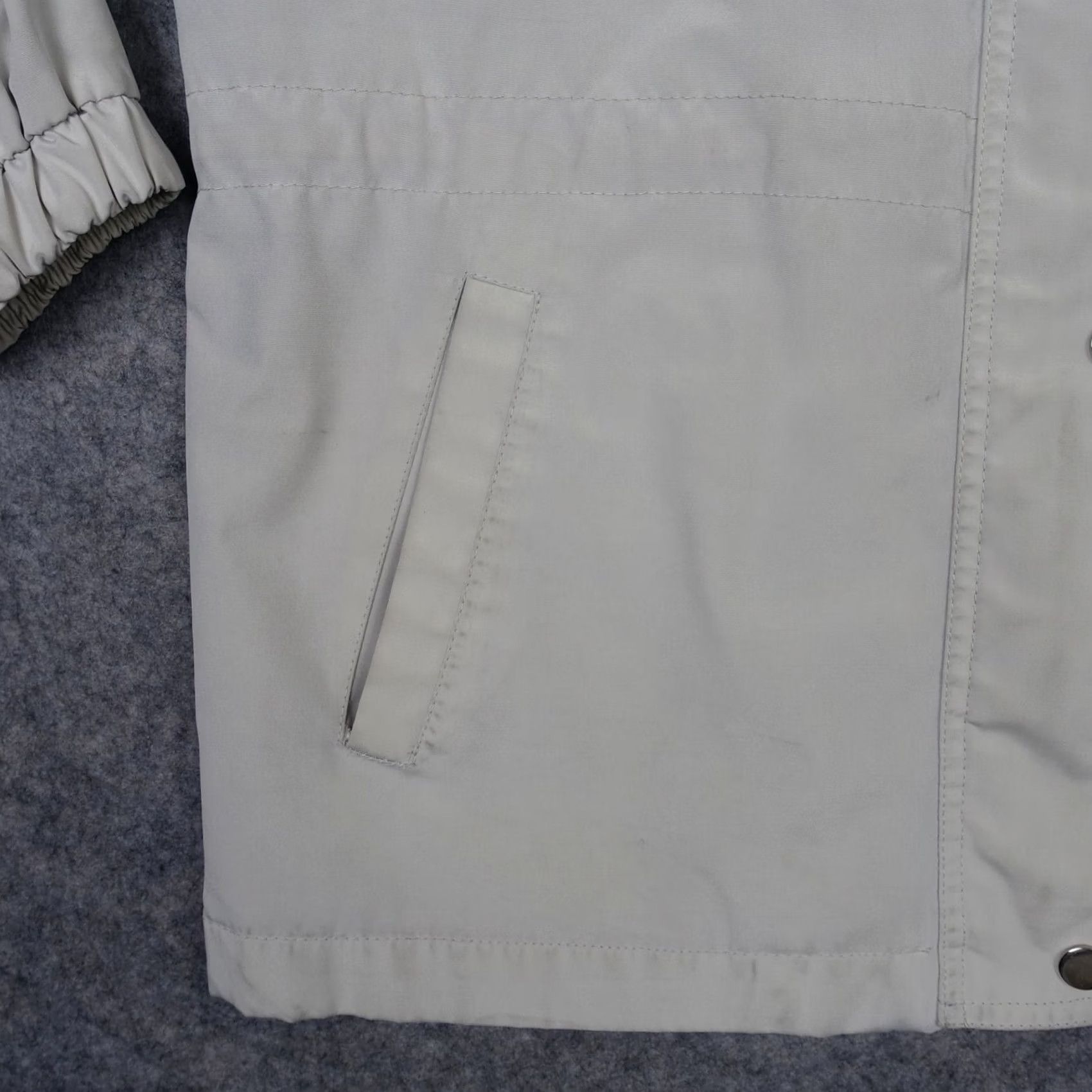 Vintage Larry Levine Jacket Womens Small Beige Rain Coat Parka Utility Sport Military Hooded Pockets Lined Long Sleeve Casual Travel Womens Size S Beige Size S / US 4 / IT 40 - 7 Thumbnail