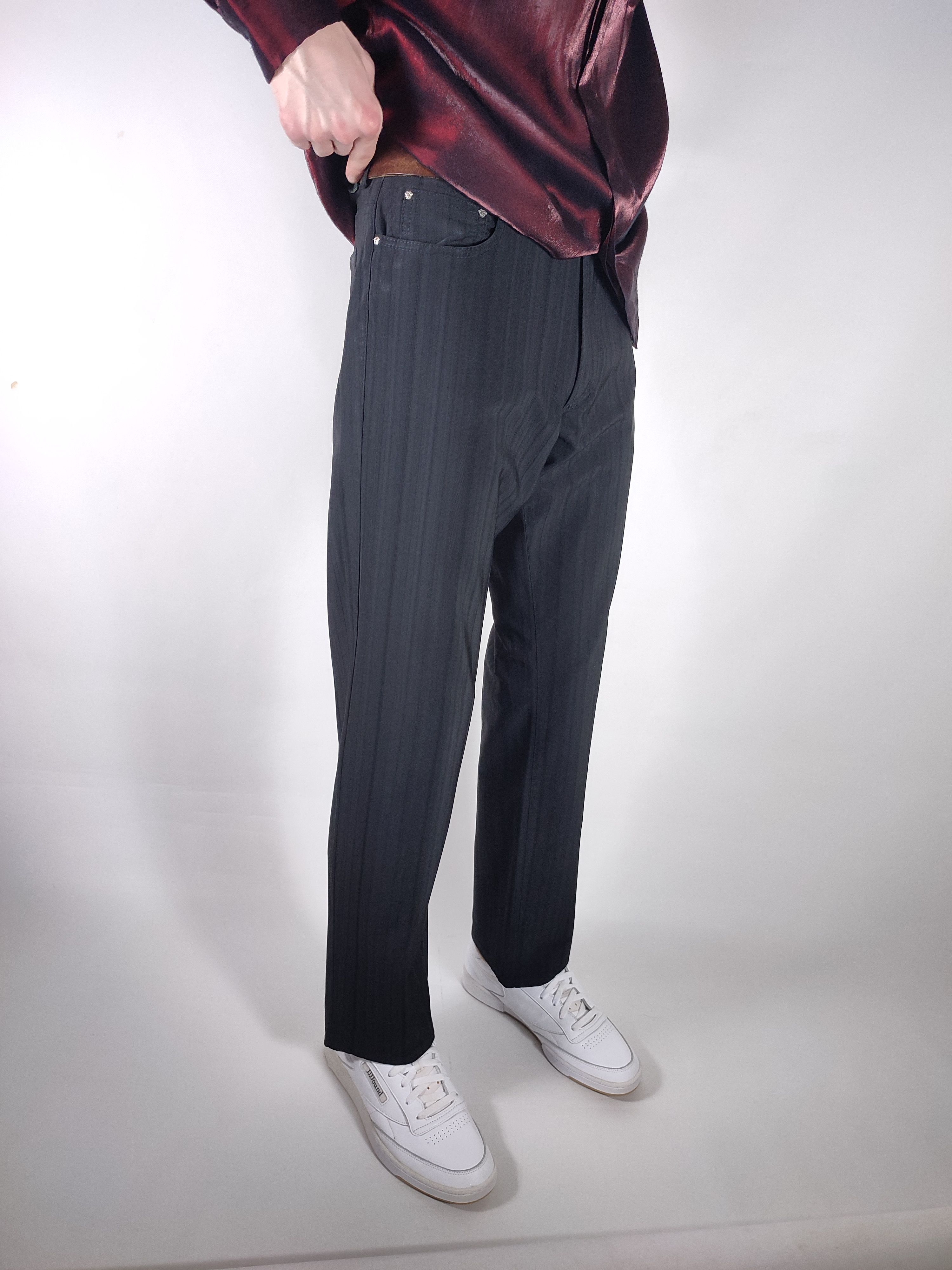 Versace Versace Vintage Striped Stretchy Trousers Pants Size US 36 / EU 52 - 3 Thumbnail